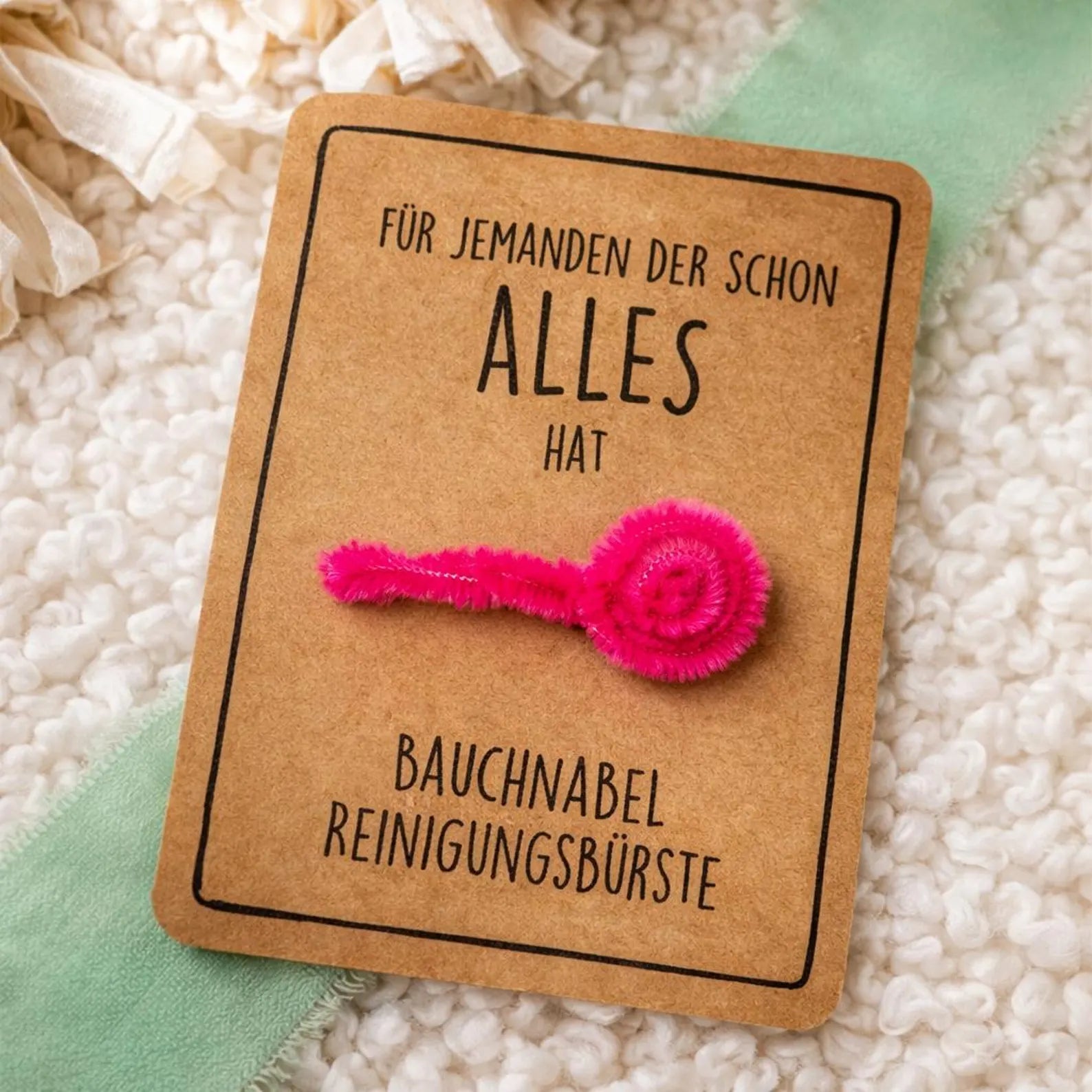 Bauchnabelreinigungsbürste – Lustige Scherzartikel Bürste für den Bauchnabel Alicas Schlawiner - malmichbunt.de