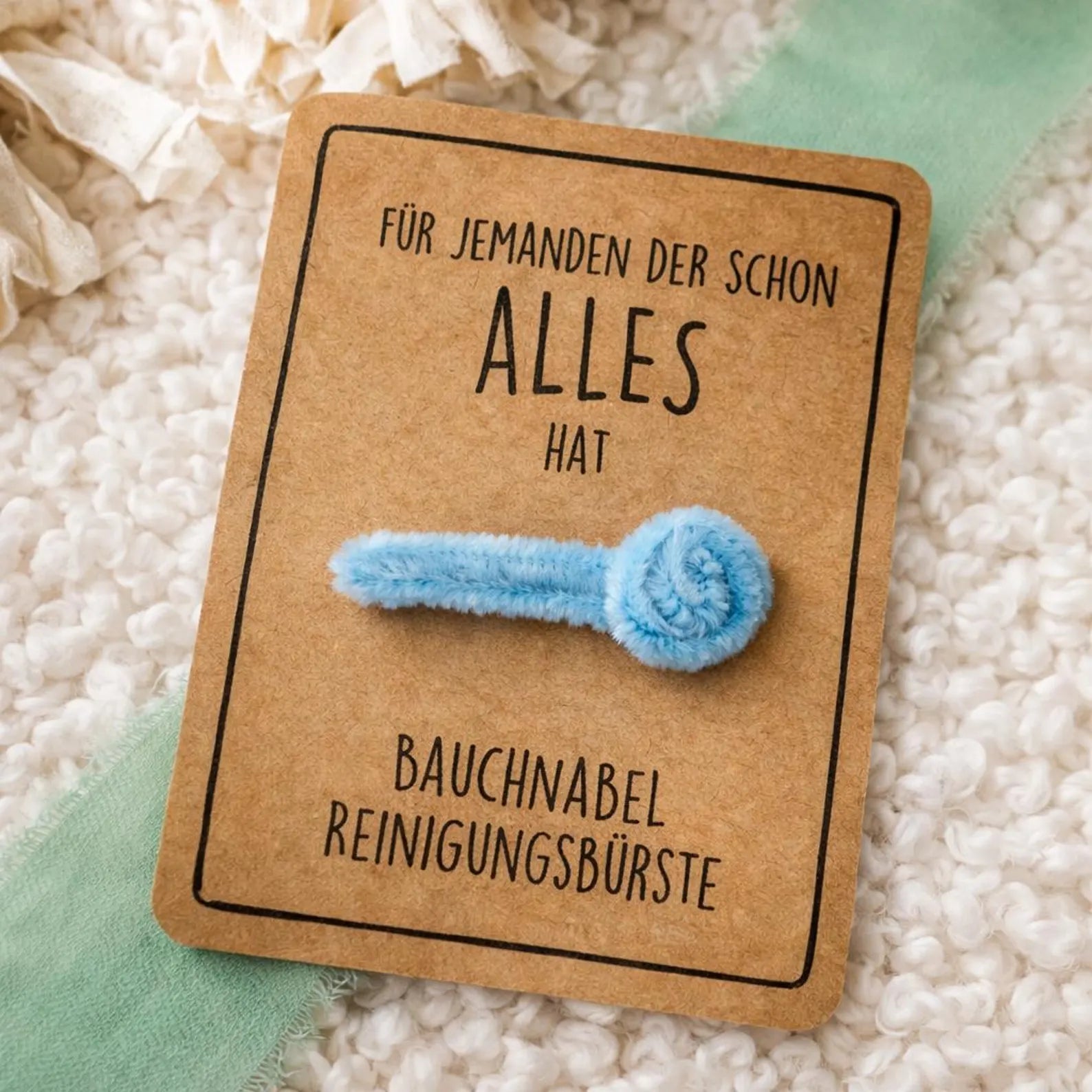 Bauchnabelreinigungsbürste – Lustige Scherzartikel Bürste für den Bauchnabel Alicas Schlawiner - malmichbunt.de