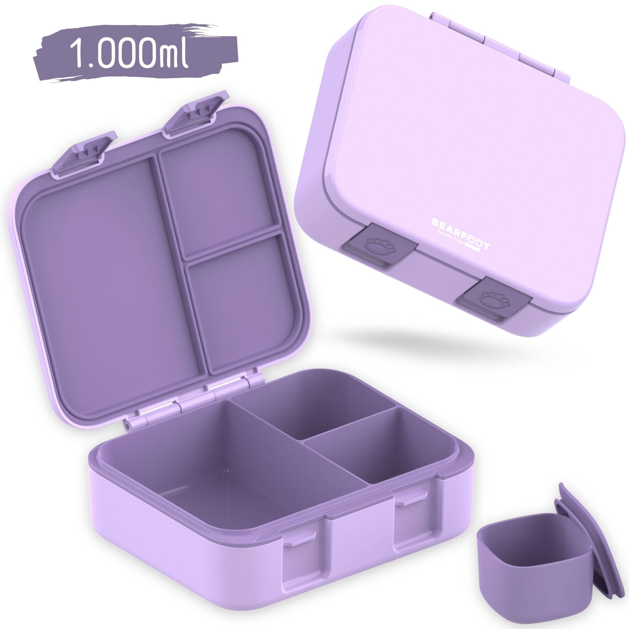 BEARFOOT Bento Box COMPACT - lila: 1.000ml BEARFOOT - malmichbunt.de