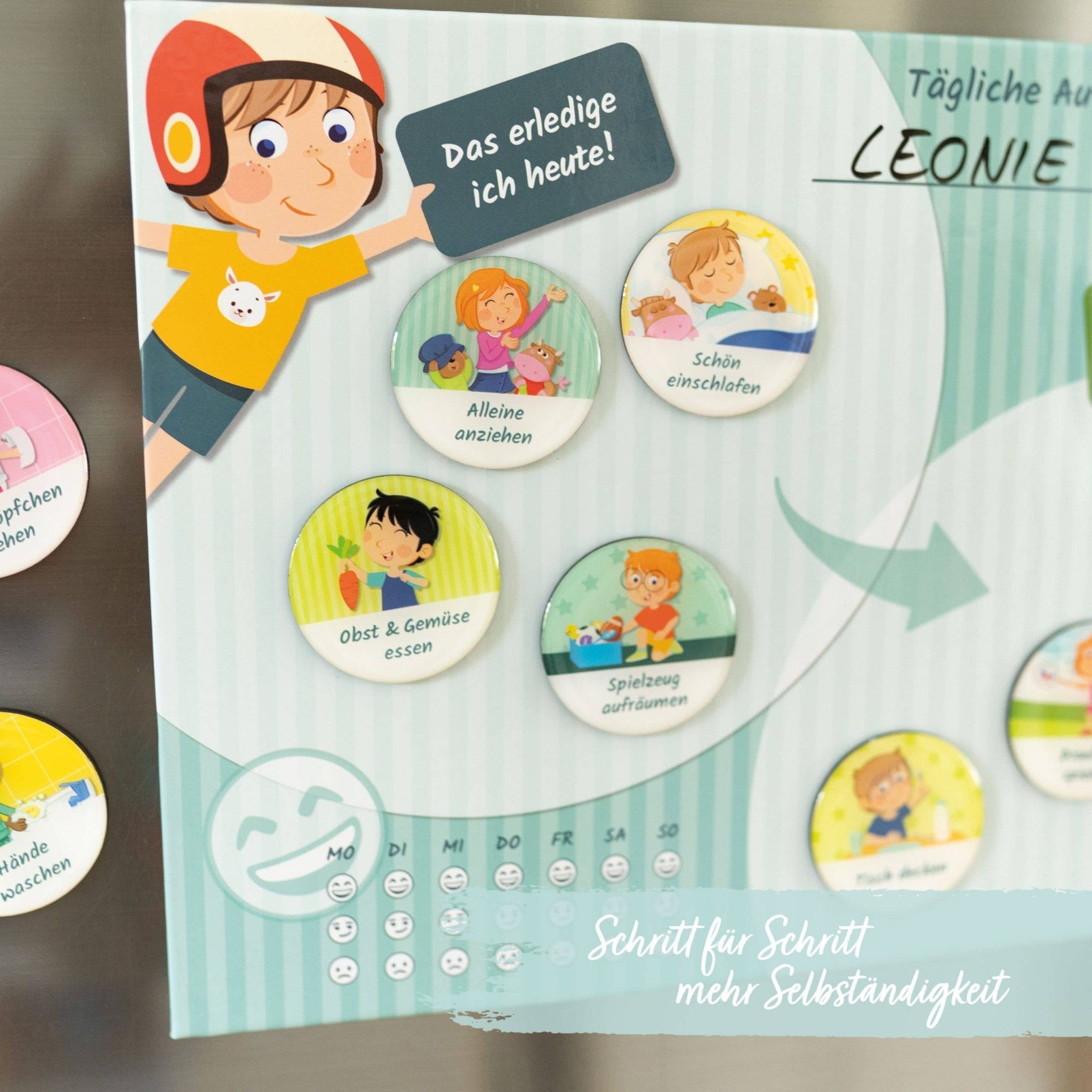 Belohnungstafel mit Magneten - Basis - Set Tagesablauf Papierdrachen - malmichbunt.de