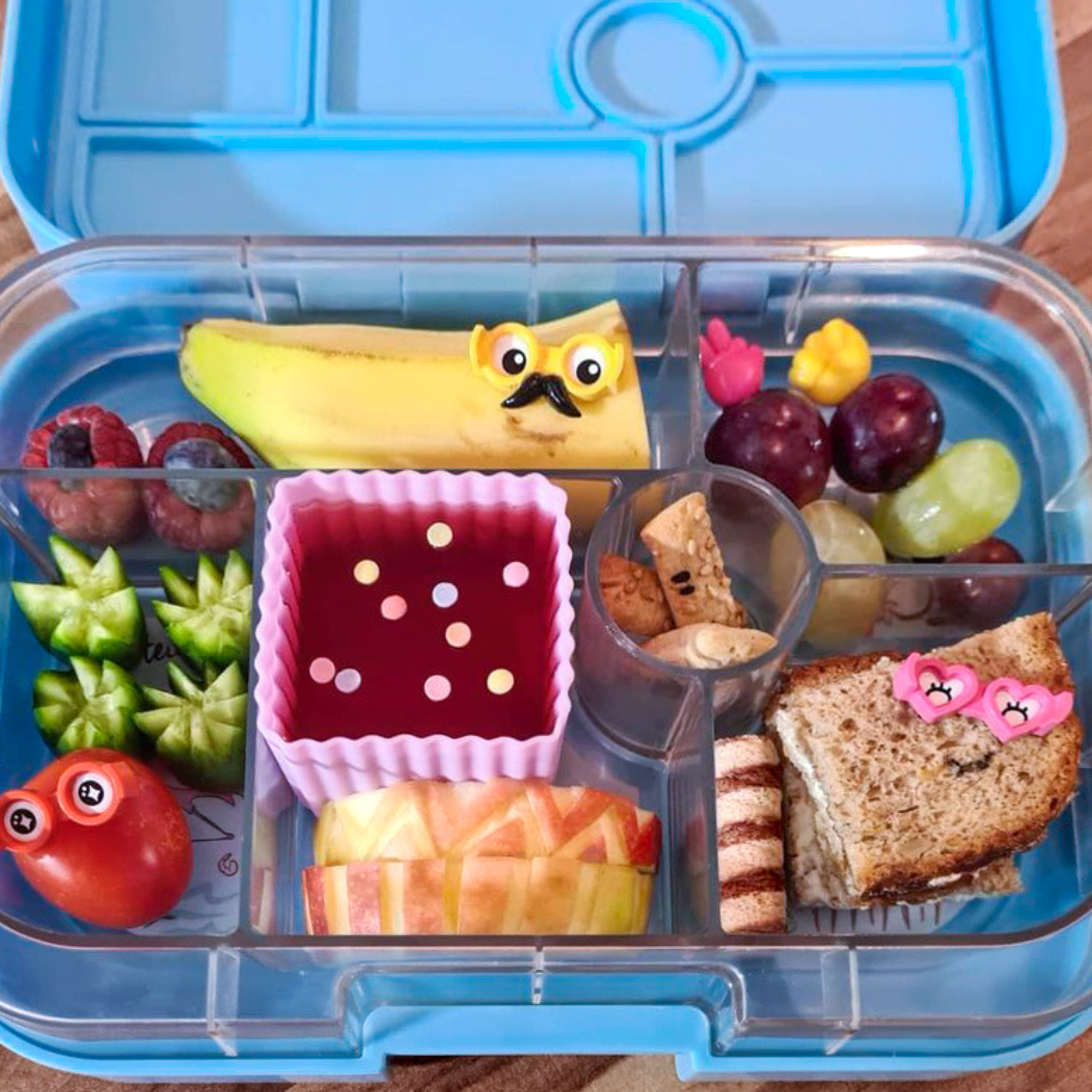 Bento Förmchen, 4er Set - LEKKABOX Cups - Rosa/Flieder Lekkabox - malmichbunt.de
