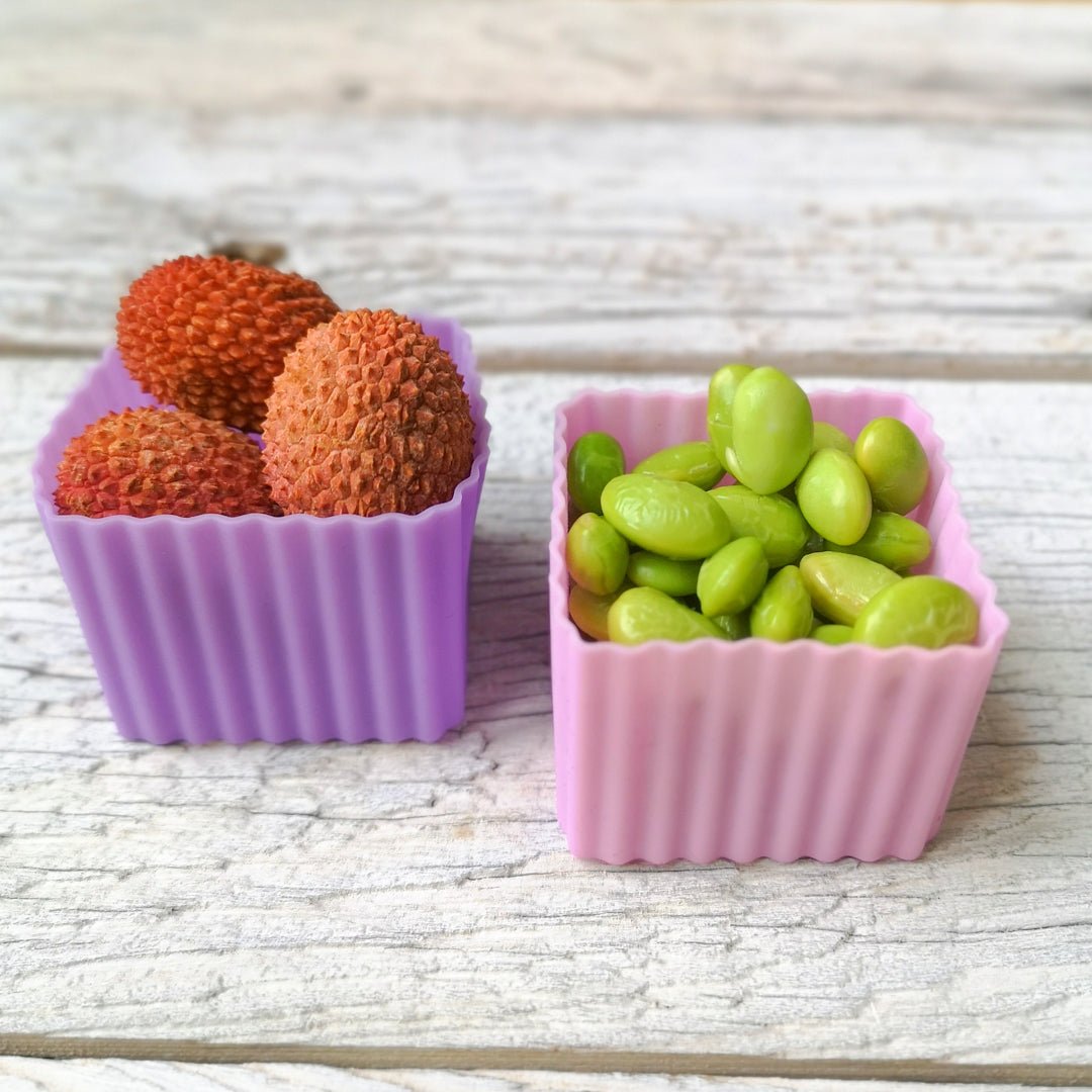 Bento Förmchen, 4er Set - LEKKABOX Cups - Rosa/Flieder Lekkabox - malmichbunt.de