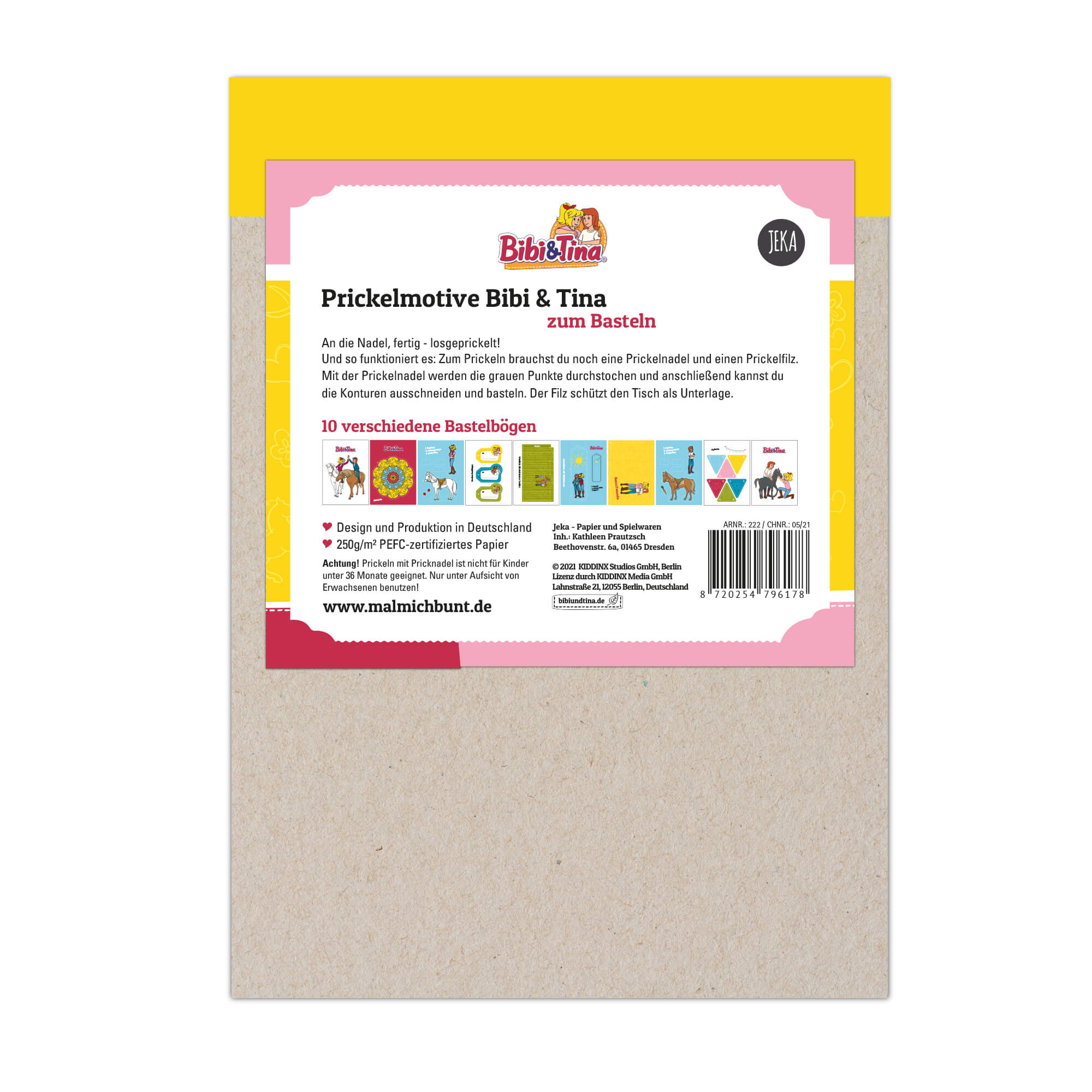 Bibi & Tina 10 Prickelmotive zum Basteln Jeka - malmichbunt.de