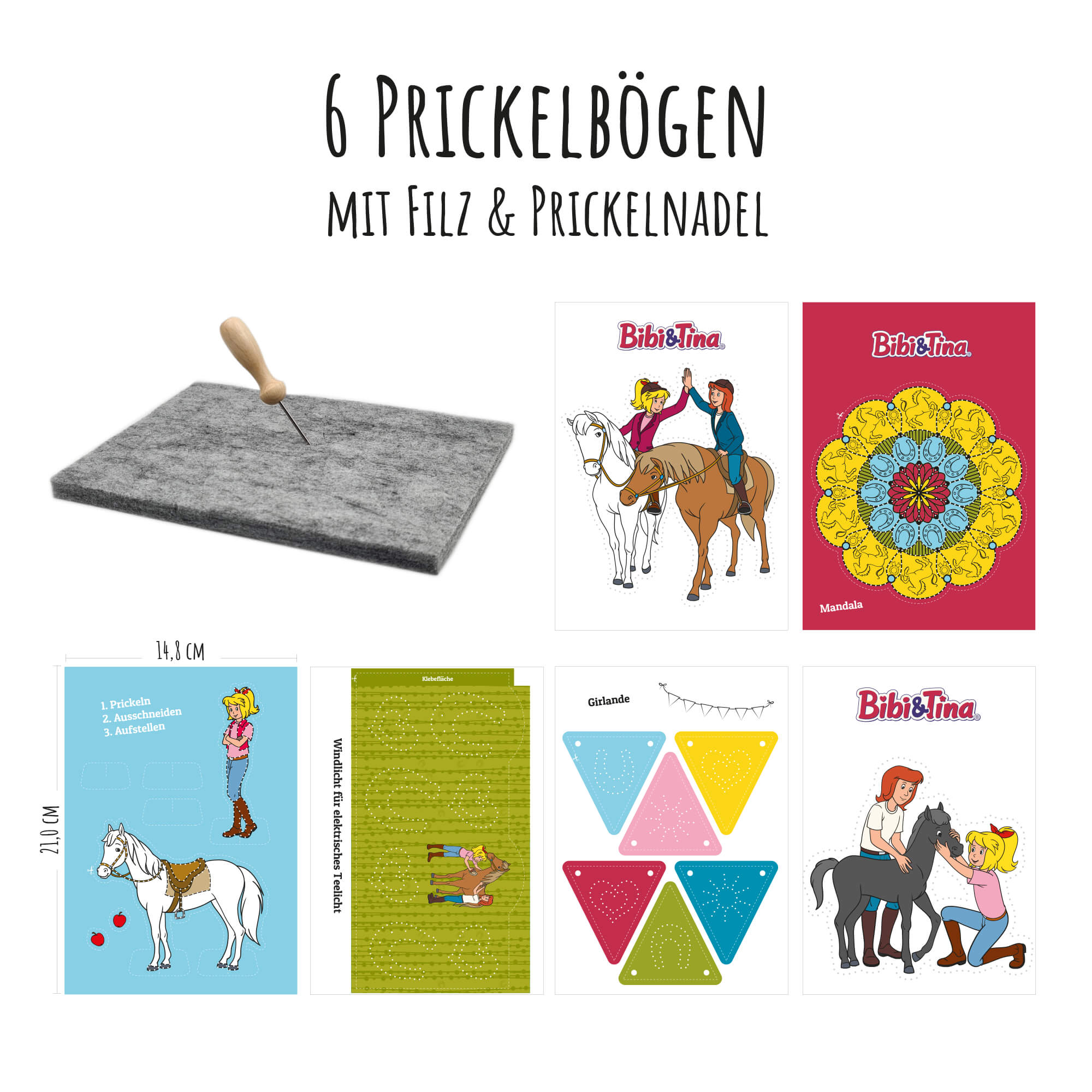 Bibi & Tina Prickelset zum Basteln Jeka - malmichbunt.de