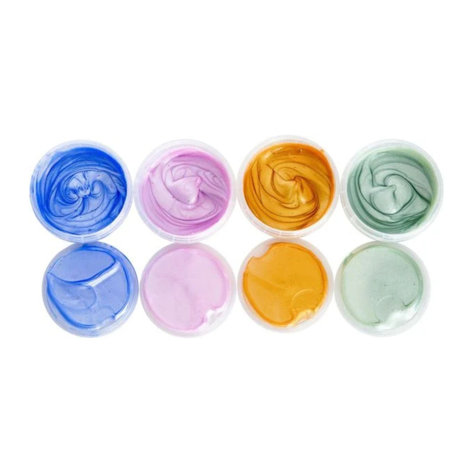 Bio Glitzer - Kristall - Fingerfarben 4er Set "Mika" neoGRÜN - malmichbunt.de