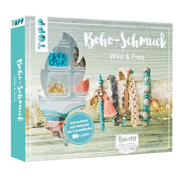 Boho - Schmuckset Wild & Free (Türkis/ Lachs) TOPP Verlag - malmichbunt.de