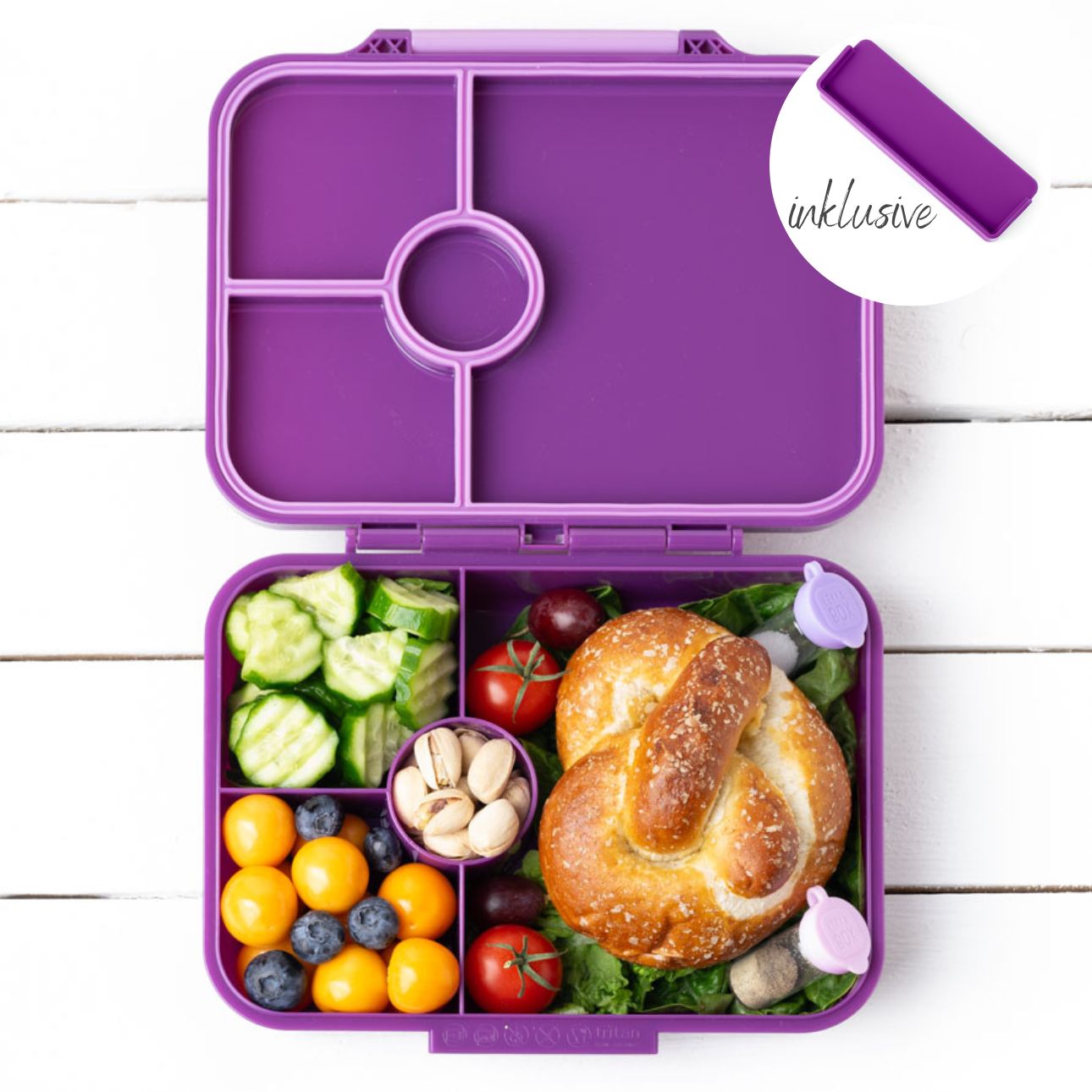 Brotdose LEKKABOX® Classic Lilac Lekkabox - malmichbunt.de