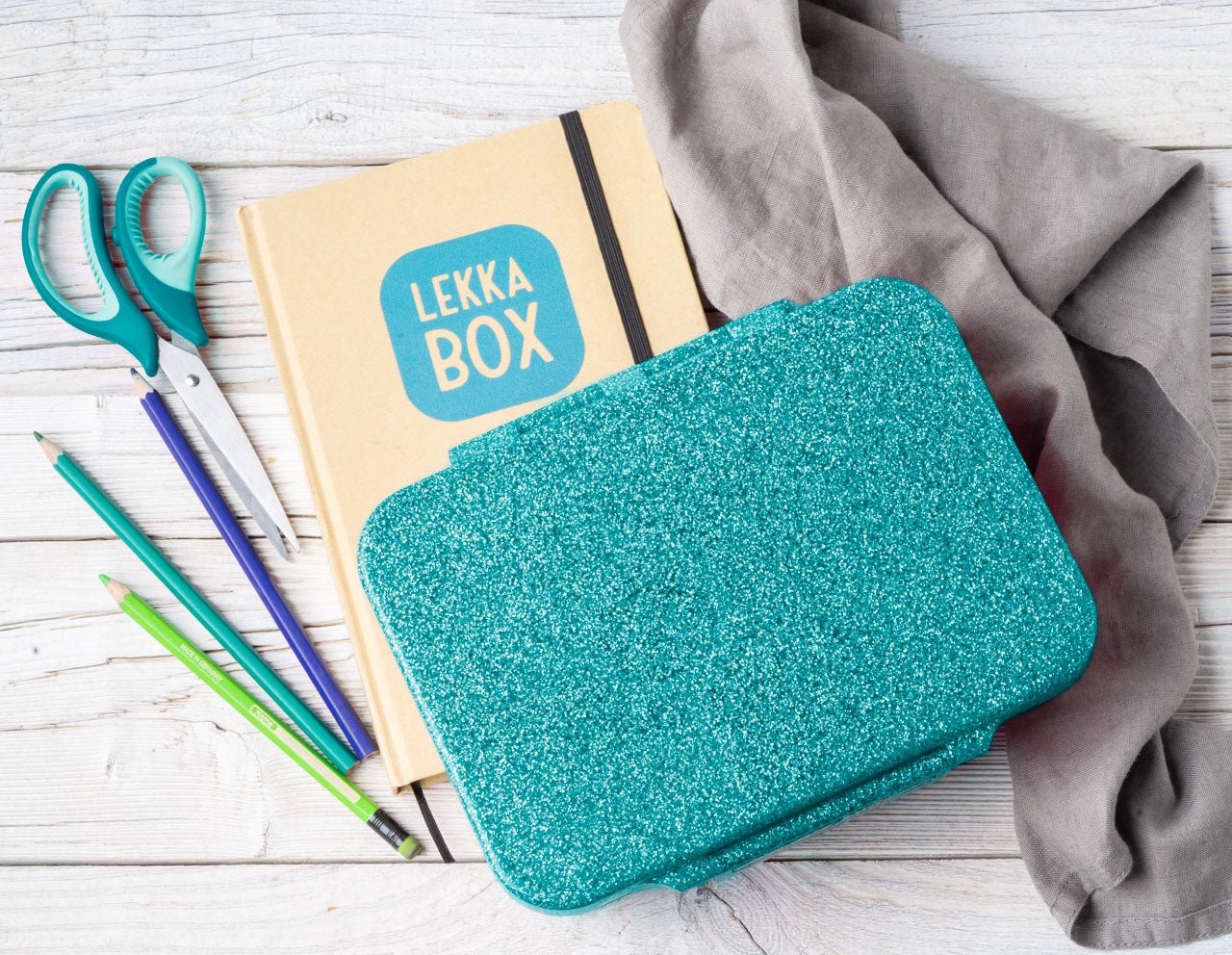 Brotdose Lekkabox Glamour Glitzer Aqua Lekkabox - malmichbunt.de