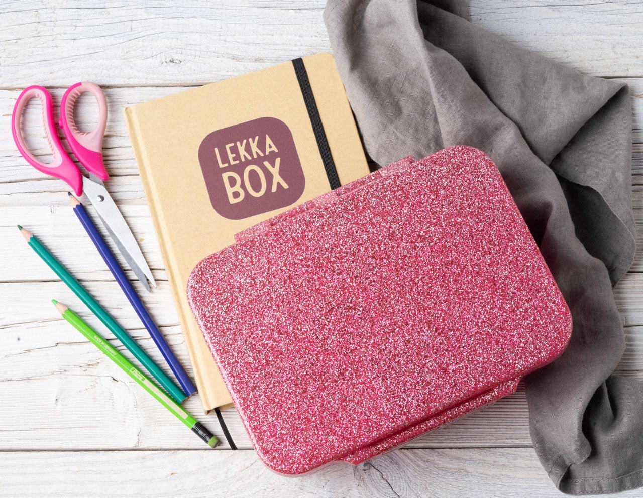 Brotdose Lekkabox Glamour Glitzer Pink Lekkabox - malmichbunt.de