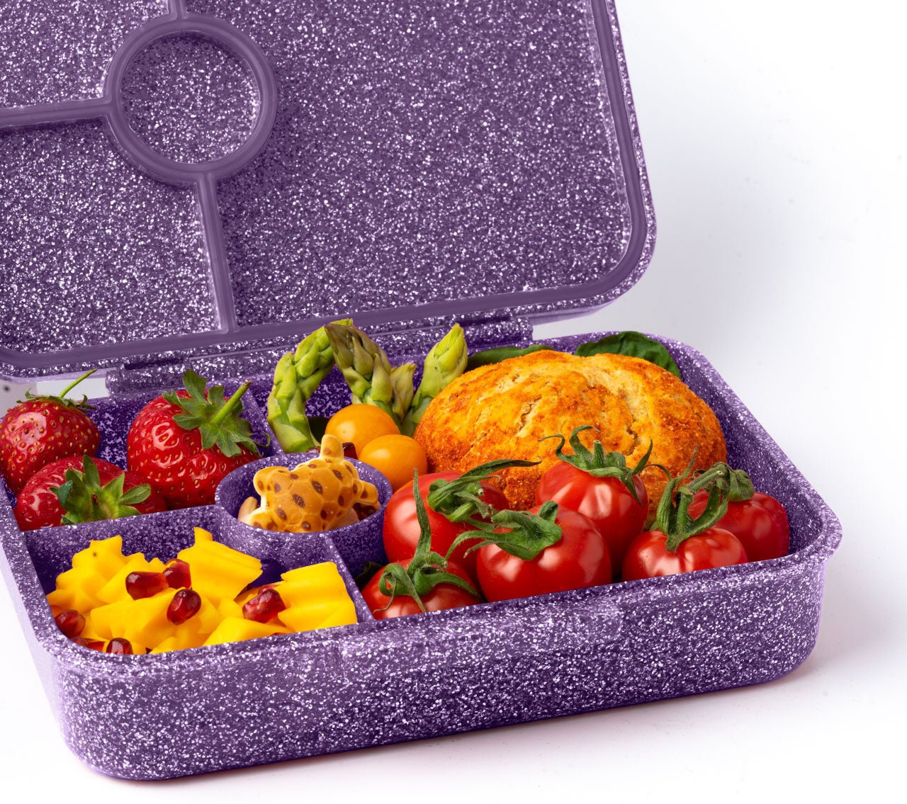 Brotdose Lekkabox Glamour Glitzer Purple Lekkabox - malmichbunt.de