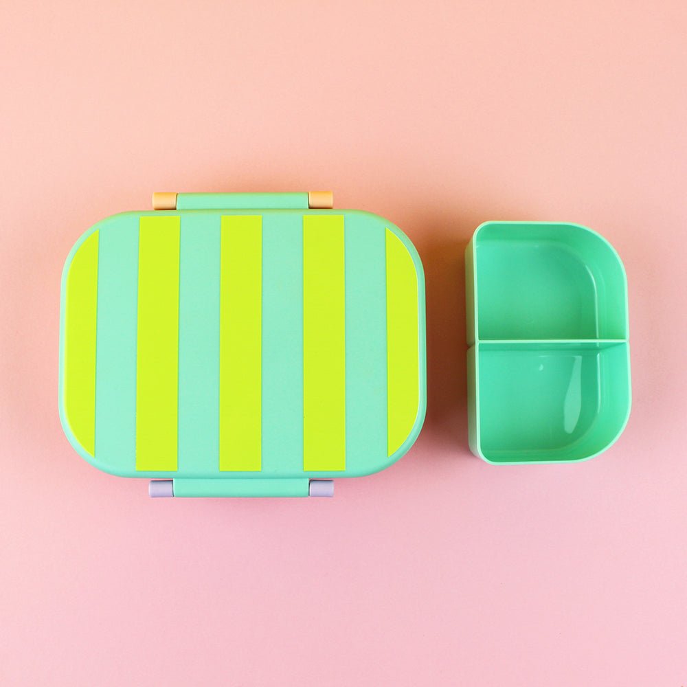 Brotdose/Lunchbox – mint/gelb/apricot im Geschenkkarton Ava & Yves - malmichbunt.de