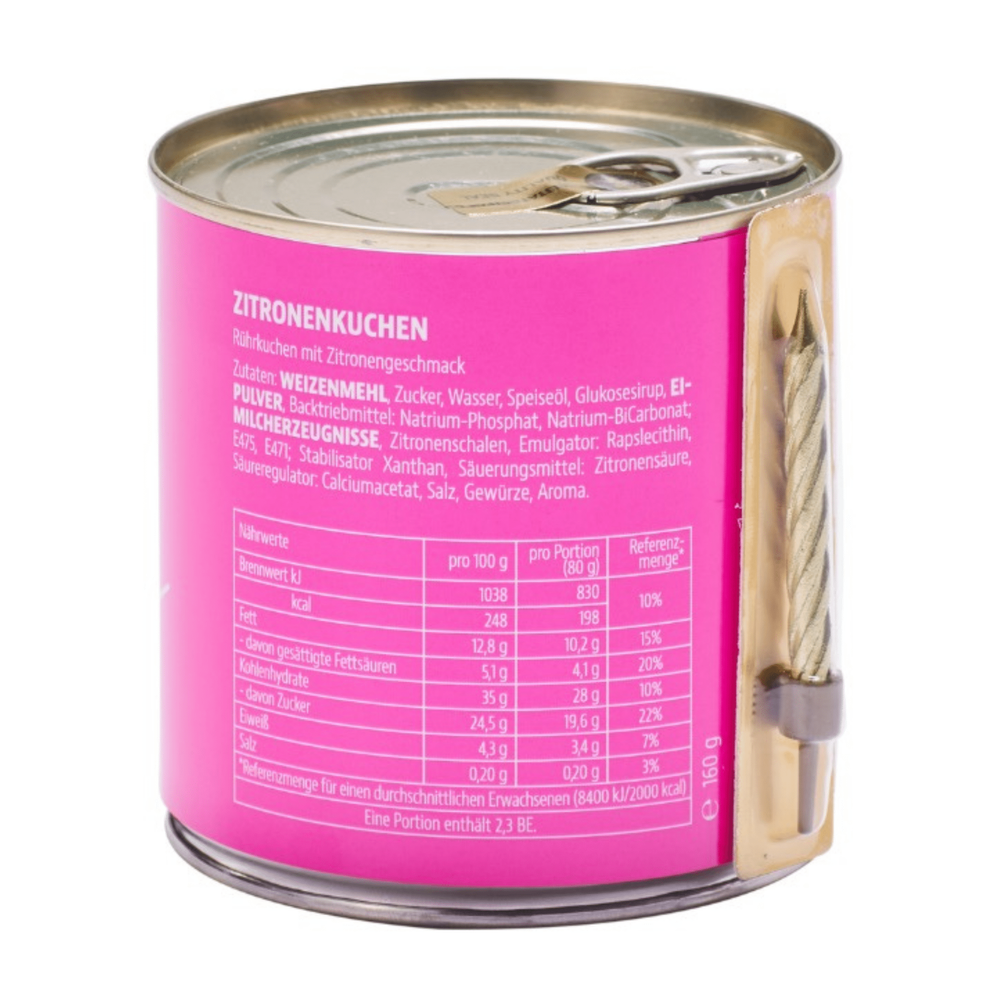 Cancake Happy Birthday, Neon - Pink, Geschmack Zitronenkuchen Wondercandle - malmichbunt.de