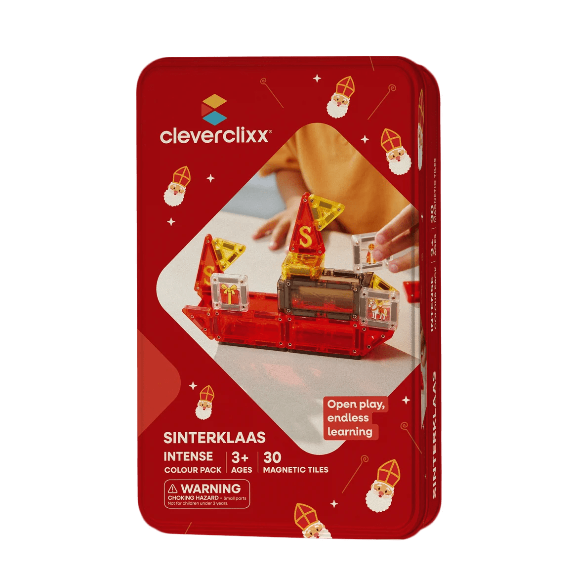 Cleverclixx – Magnetbausteine Mini Tiles – Nikolaus – 30 Teile Clever Clixx - malmichbunt.de