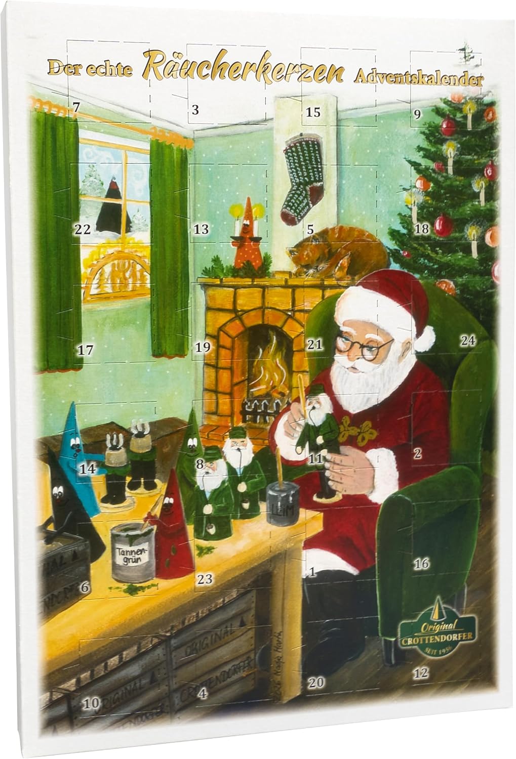 Crottendorfer der echte Räucherkerzen Adventskalender Hochformat 2026 Original Crottendorfer - malmichbunt.de