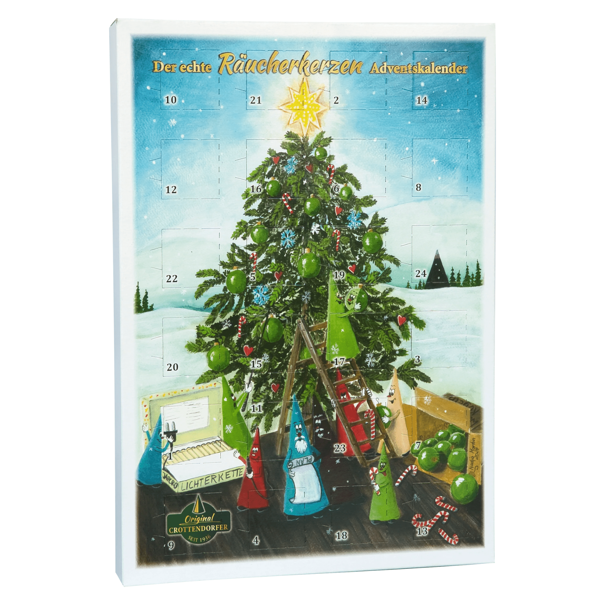 Crottendorfer der echte Räucherkerzen Adventskalender Hochformat Original Crottendorfer - malmichbunt.de