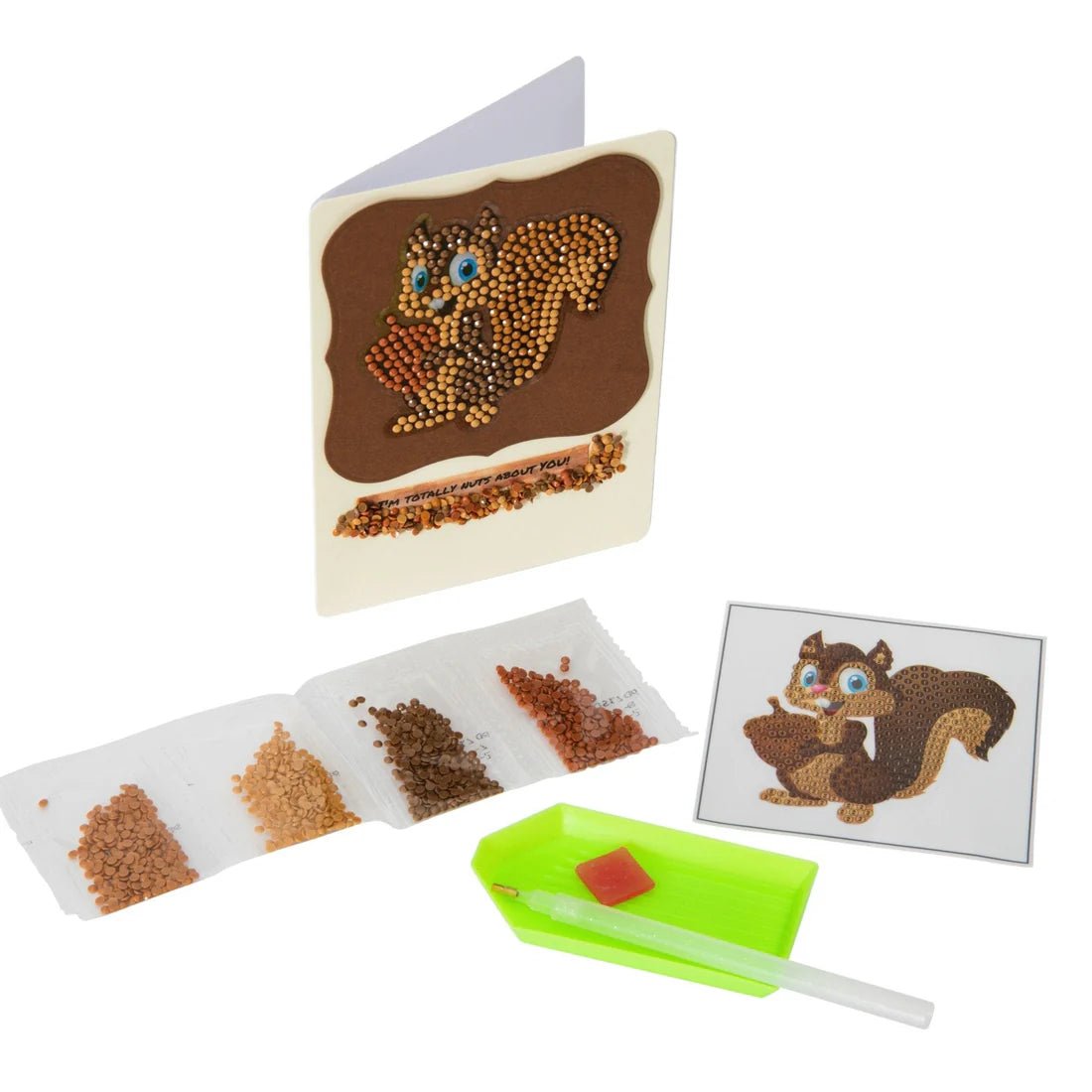 Crystal Art Sticker Kit - Motiv Eichhörnchen Craft Buddy - malmichbunt.de