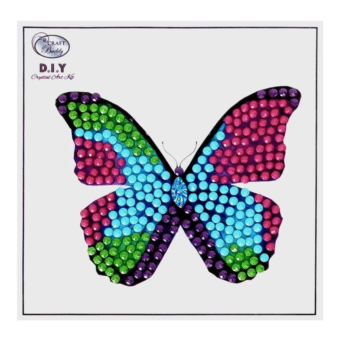 Crystal Art Sticker Kit - Motiv Schmetterling Craft Buddy - malmichbunt.de