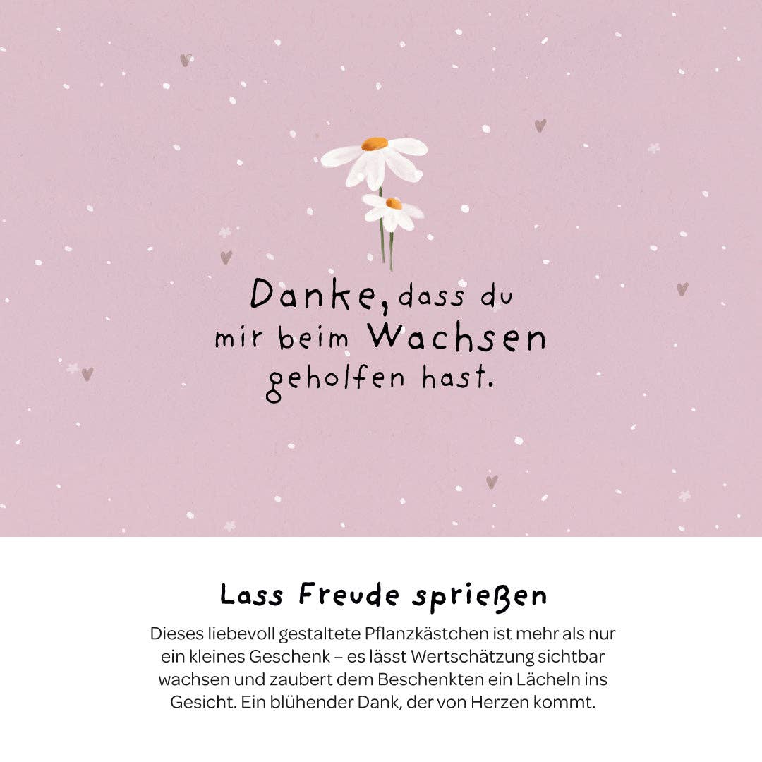 Pflanzkästchen - Danke wachsen