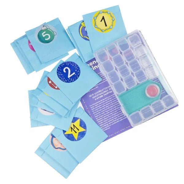 Diamond Painting Adventskalender: Glitzerndes Weihnachtsdorf TOPP Verlag - malmichbunt.de