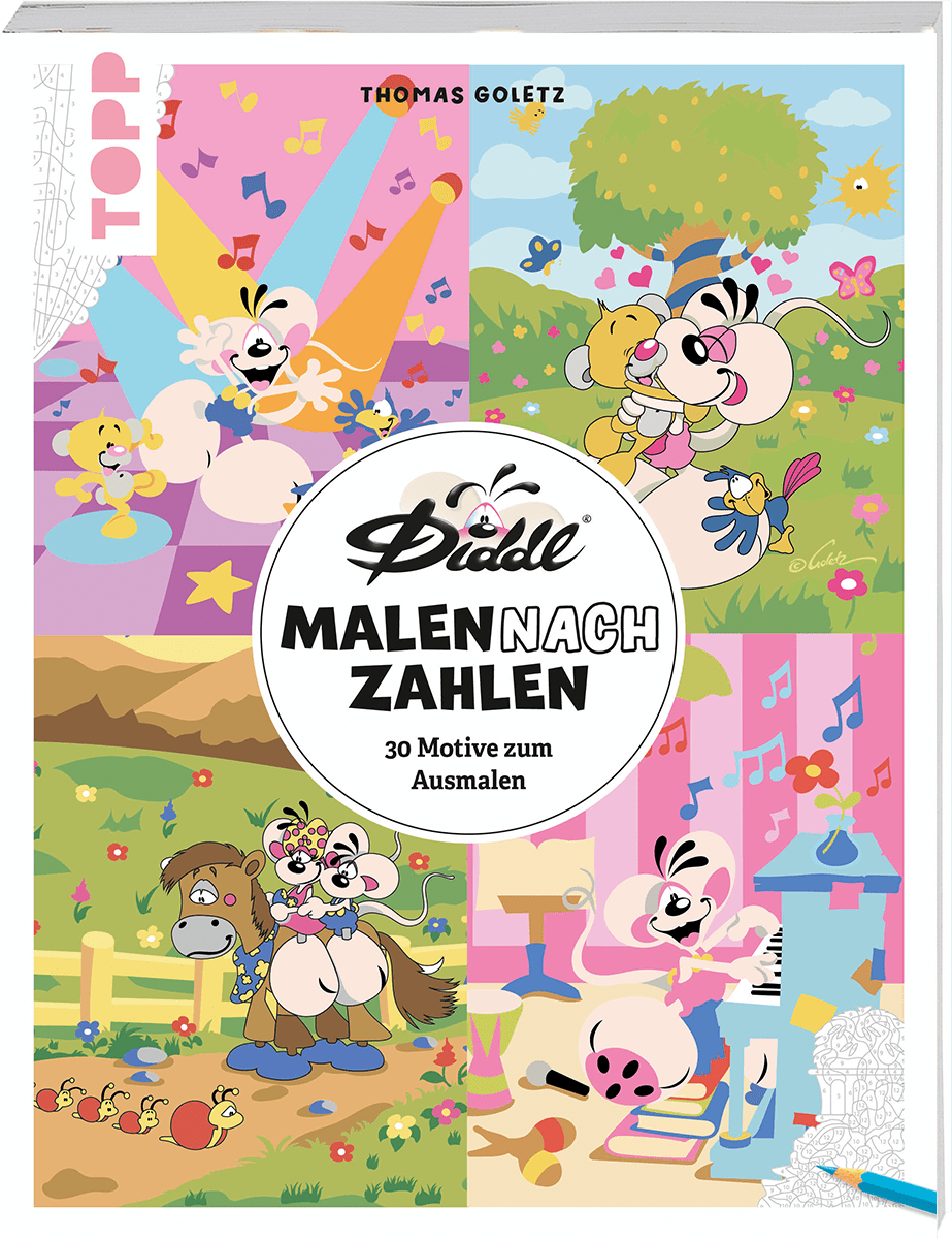 Die bunte Welt von DIDDL und seinen Freunden - Malen nach Zahlen TOPP Verlag - malmichbunt.de
