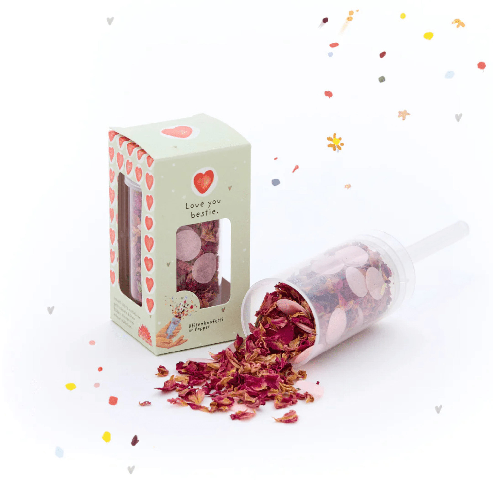 Die Stadtgärtner Blütenkonfetti im Popper - Love You Bestie Die Stadtgärtner - malmichbunt.de