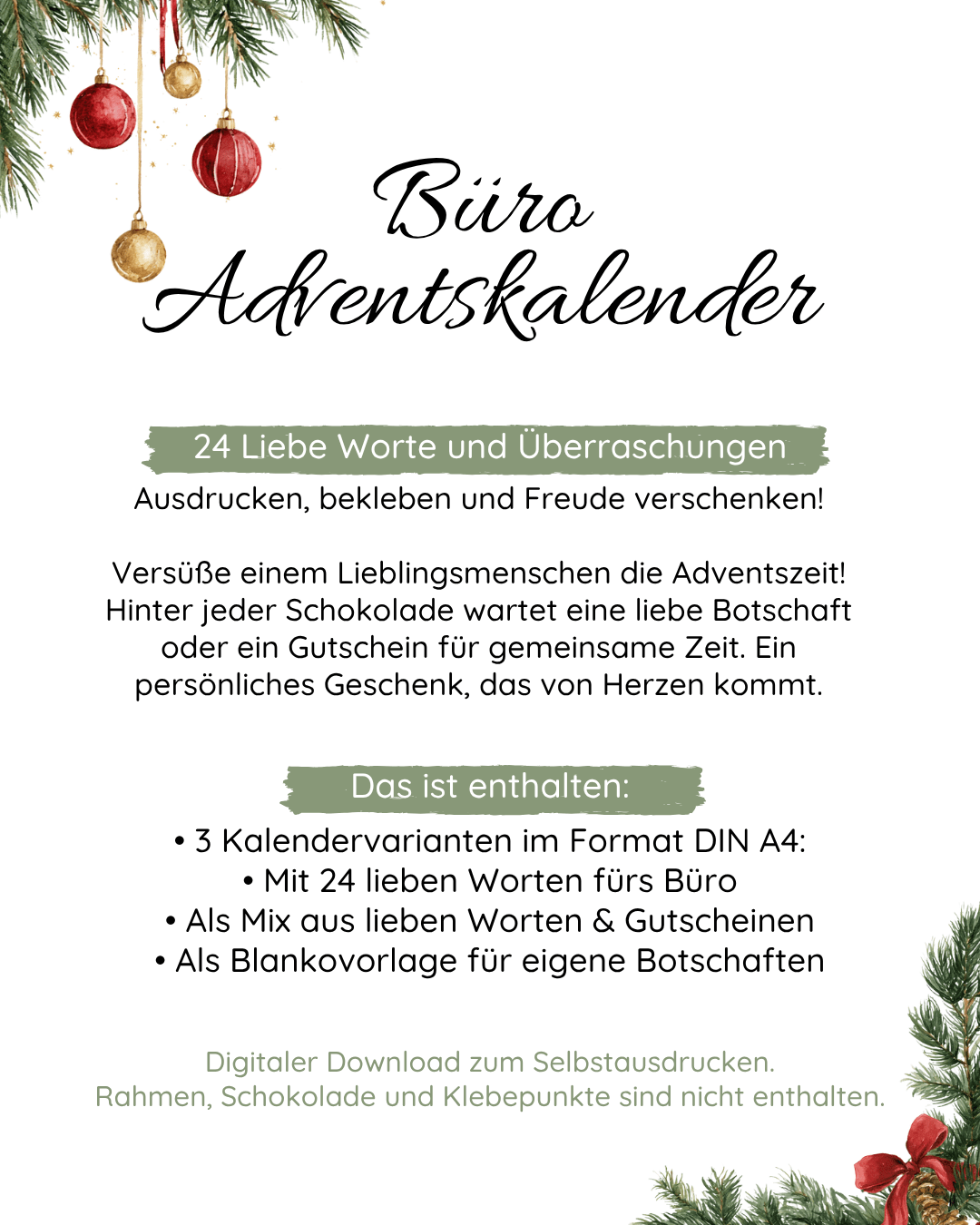DIY Adventskalender fürs Büro zum Ausdrucken - 3 DIN-A4-Vorlagen Jeka - malmichbunt.de