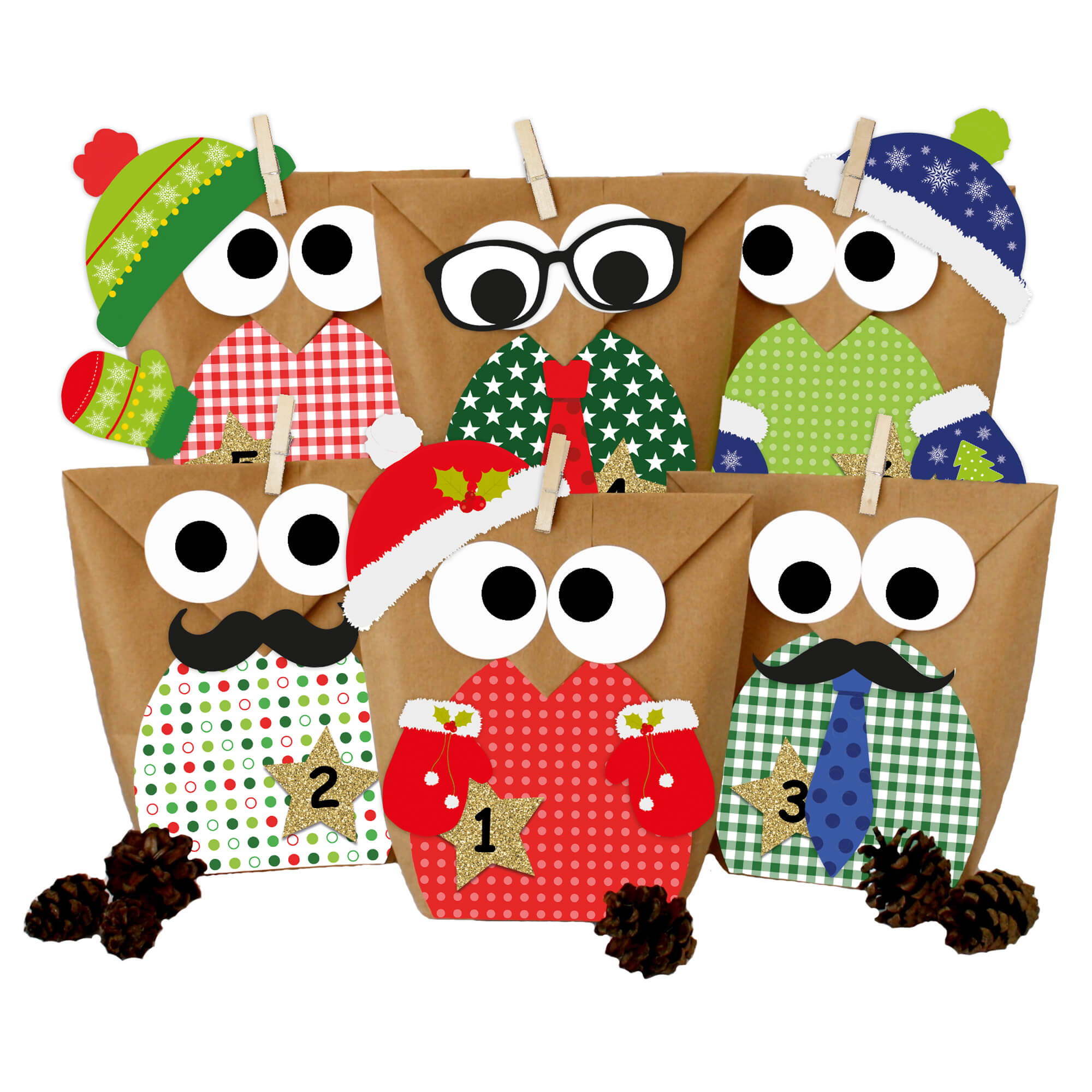 DIY Eulen Adventskalender Papierdrachen Papierdrachen - malmichbunt.de