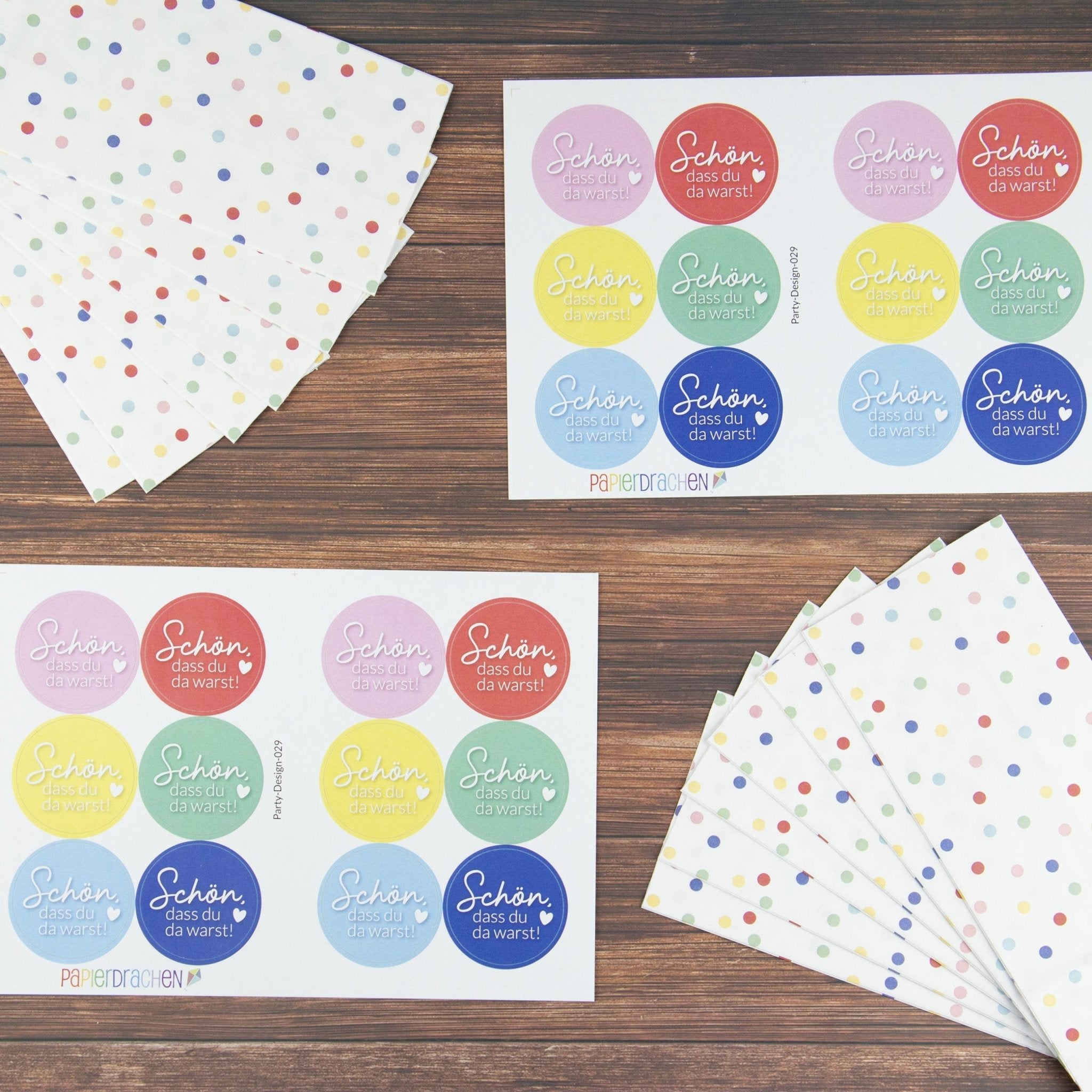 DIY Set Bunte Konfetti Geburtstagstüten Papierdrachen - malmichbunt.de