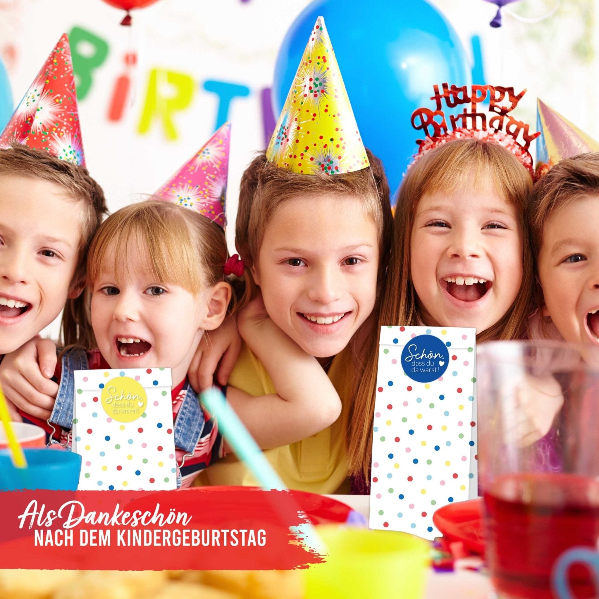 DIY Set Bunte Konfetti Geburtstagstüten Papierdrachen - malmichbunt.de