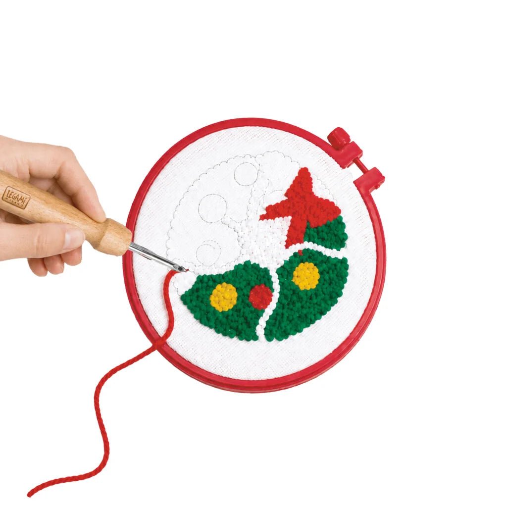 DIY-Set für Weihnachtsanhänger - Punch Needle Kit Legami - malmichbunt.de