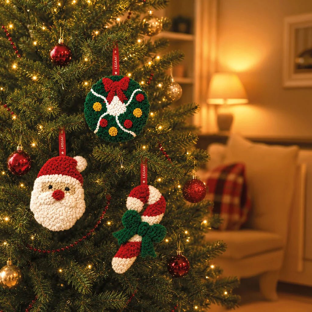 DIY-Set für Weihnachtsanhänger - Punch Needle Kit Legami - malmichbunt.de