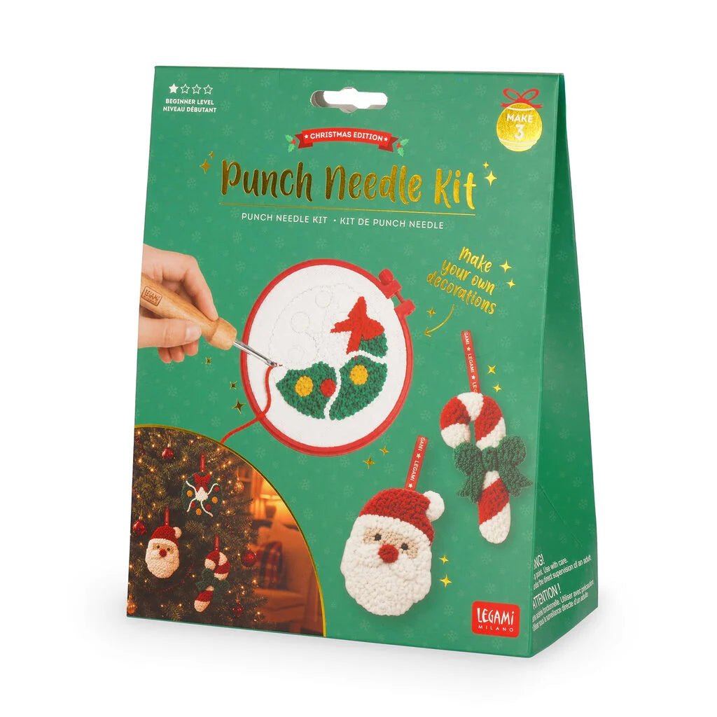 DIY-Set für Weihnachtsanhänger - Punch Needle Kit Legami - malmichbunt.de
