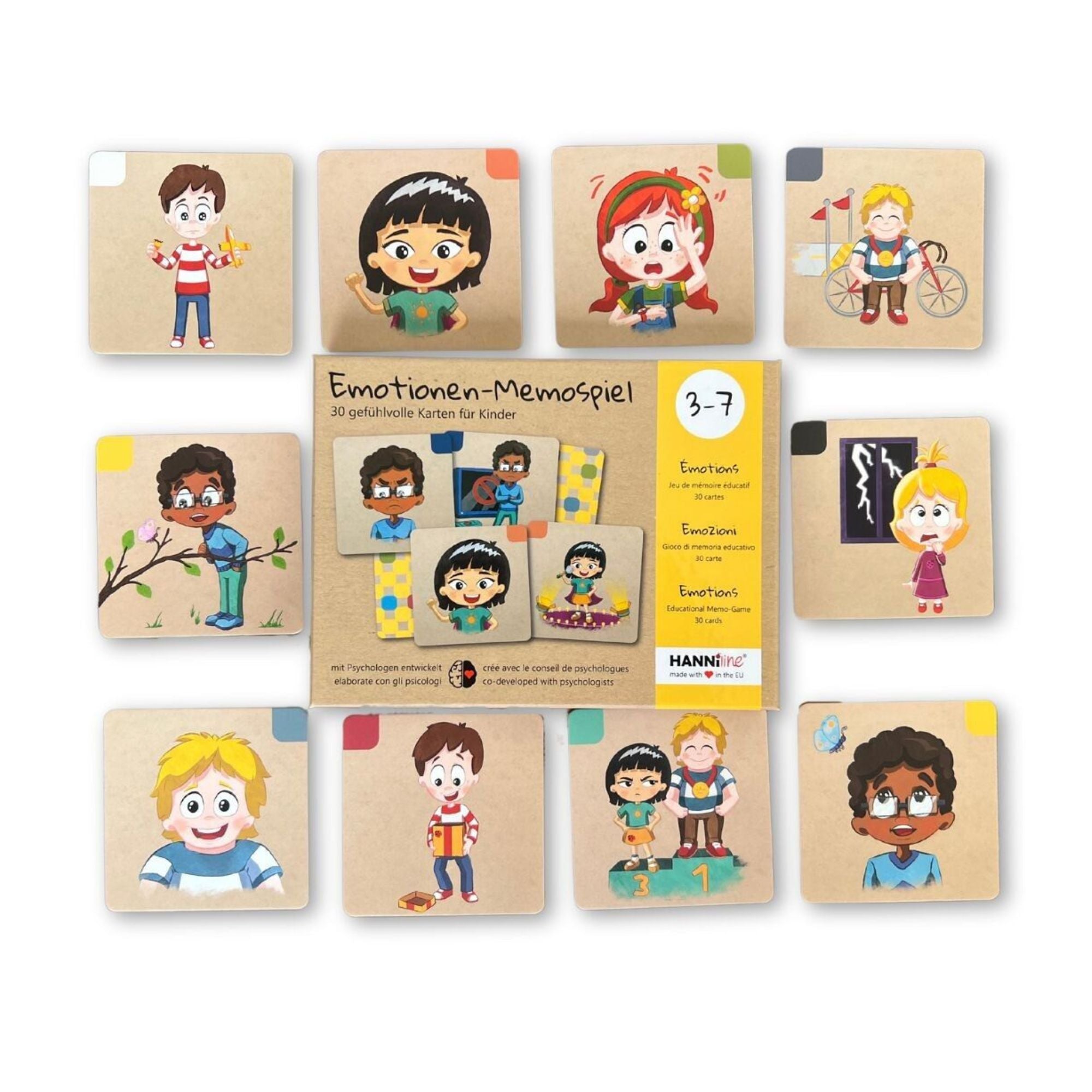 Emotionen - Memospiel (3 - 7 Jahre) HANNIline - malmichbunt.de