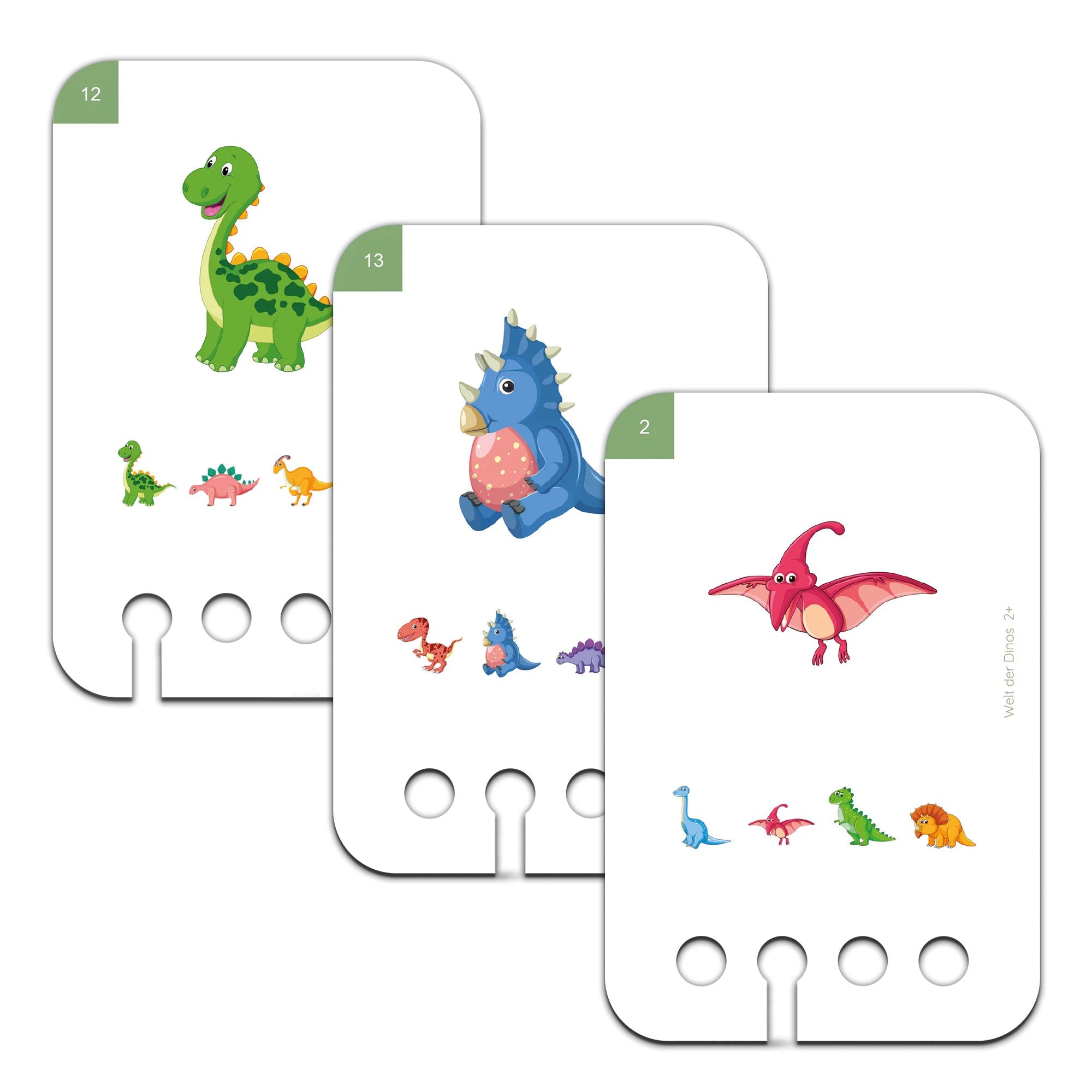 Erste Übungen für den Lochkasten - Welt der Dinos Lernspielverlag - malmichbunt.de