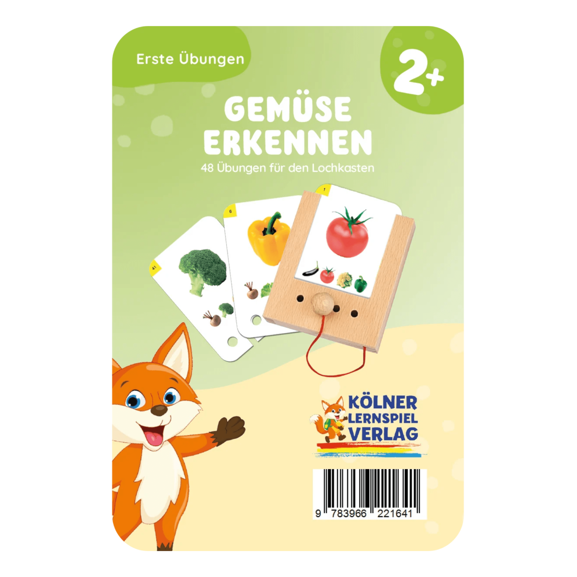 Erste Übungen - Gemüse erkennen für Lochkasten 2+ Lernspielverlag - malmichbunt.de