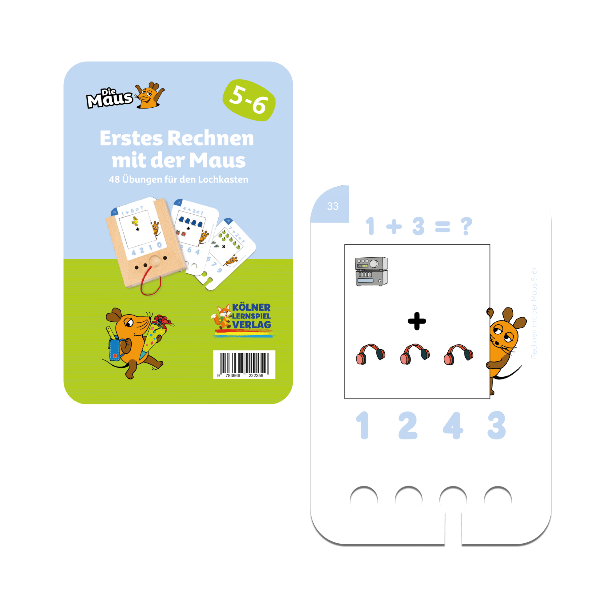 Erstes Rechnen mit der Maus 5 - 6+ - Übungen für den Lochkasten Lernspielverlag - malmichbunt.de