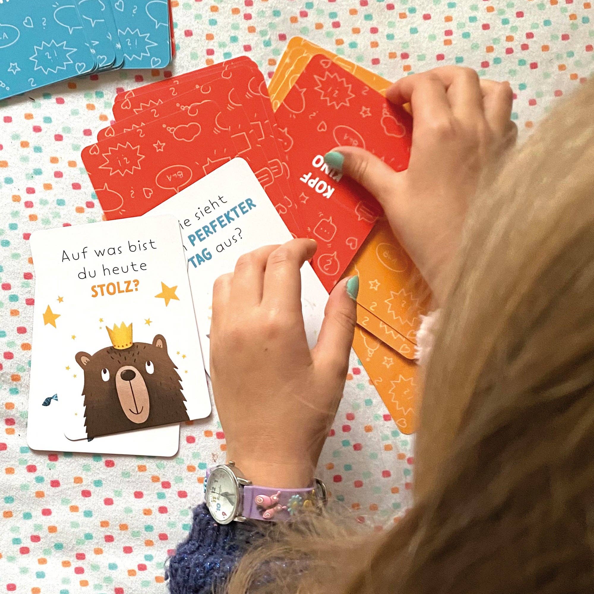 Erzähl doch mal – Gesprächskarten für Kinder Rüsselfuchs - malmichbunt.de