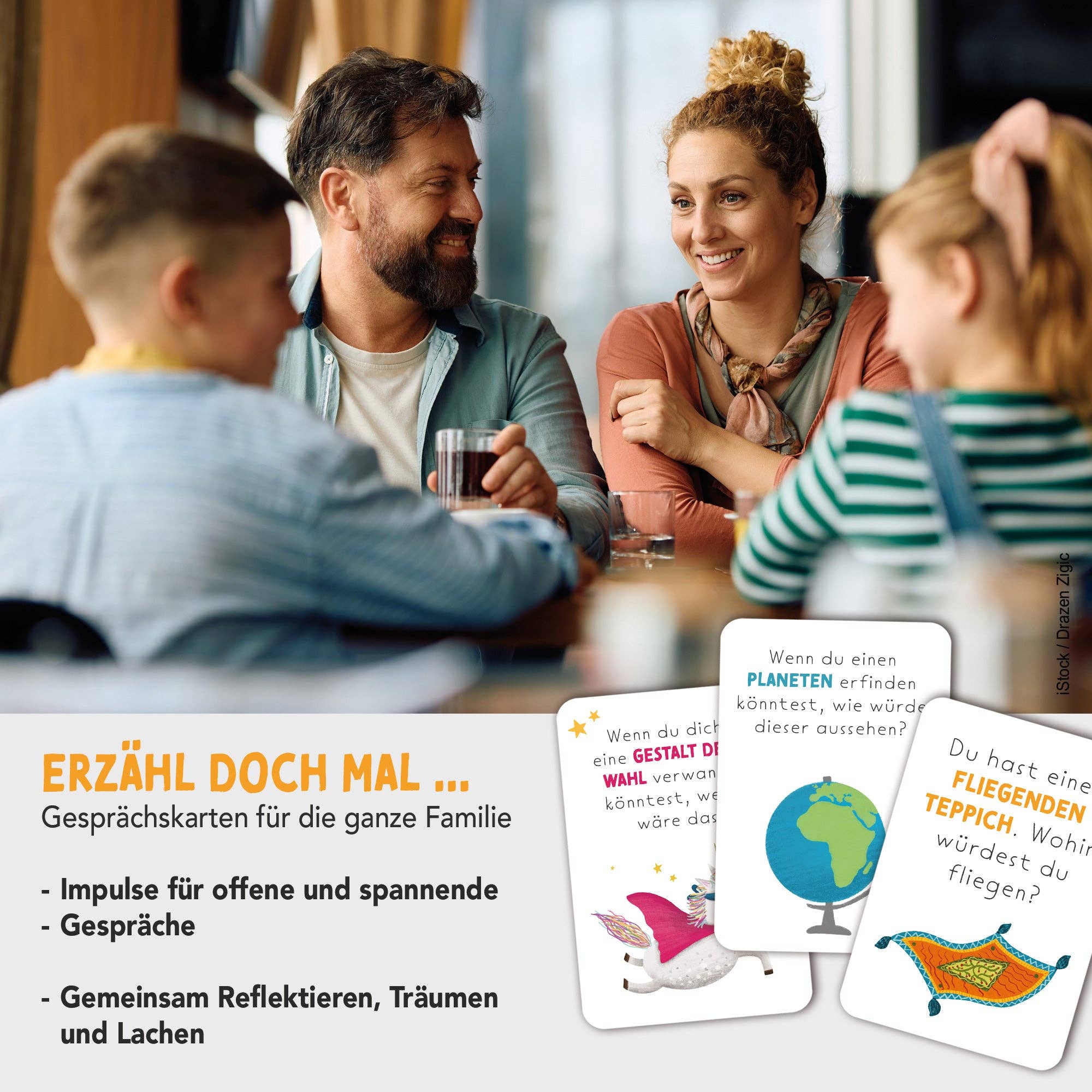 Erzähl doch mal – Gesprächskarten für Kinder Rüsselfuchs - malmichbunt.de