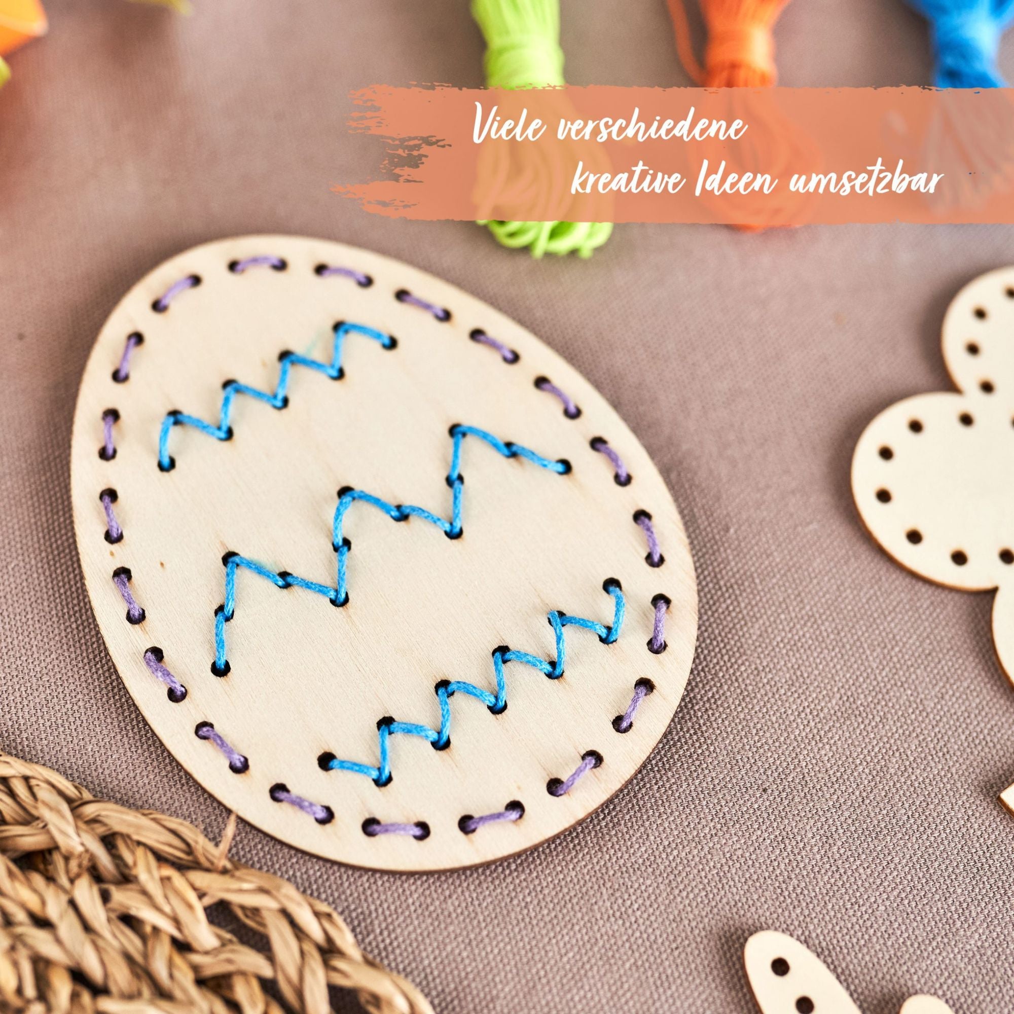 Fädelset aus Holz zu Ostern Papierdrachen - malmichbunt.de