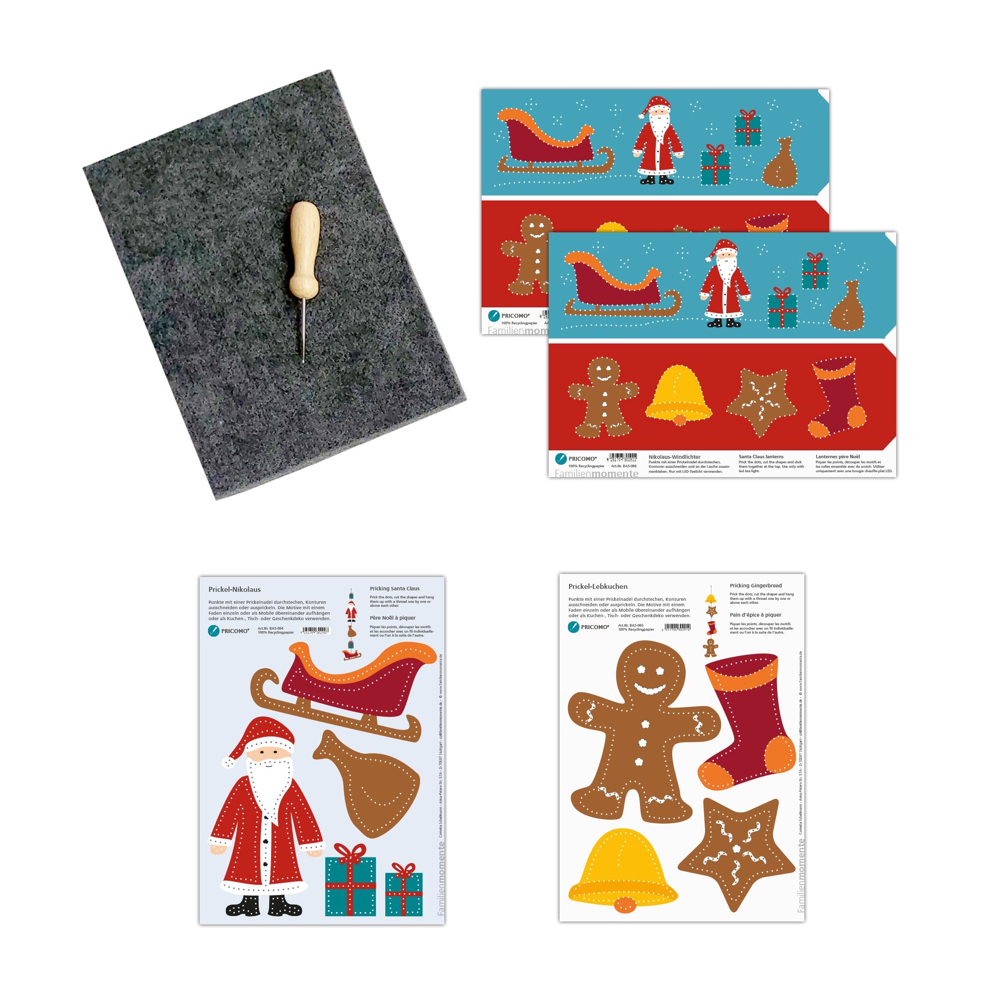 Prickeln für Kinder - Prickelset Nikolaus