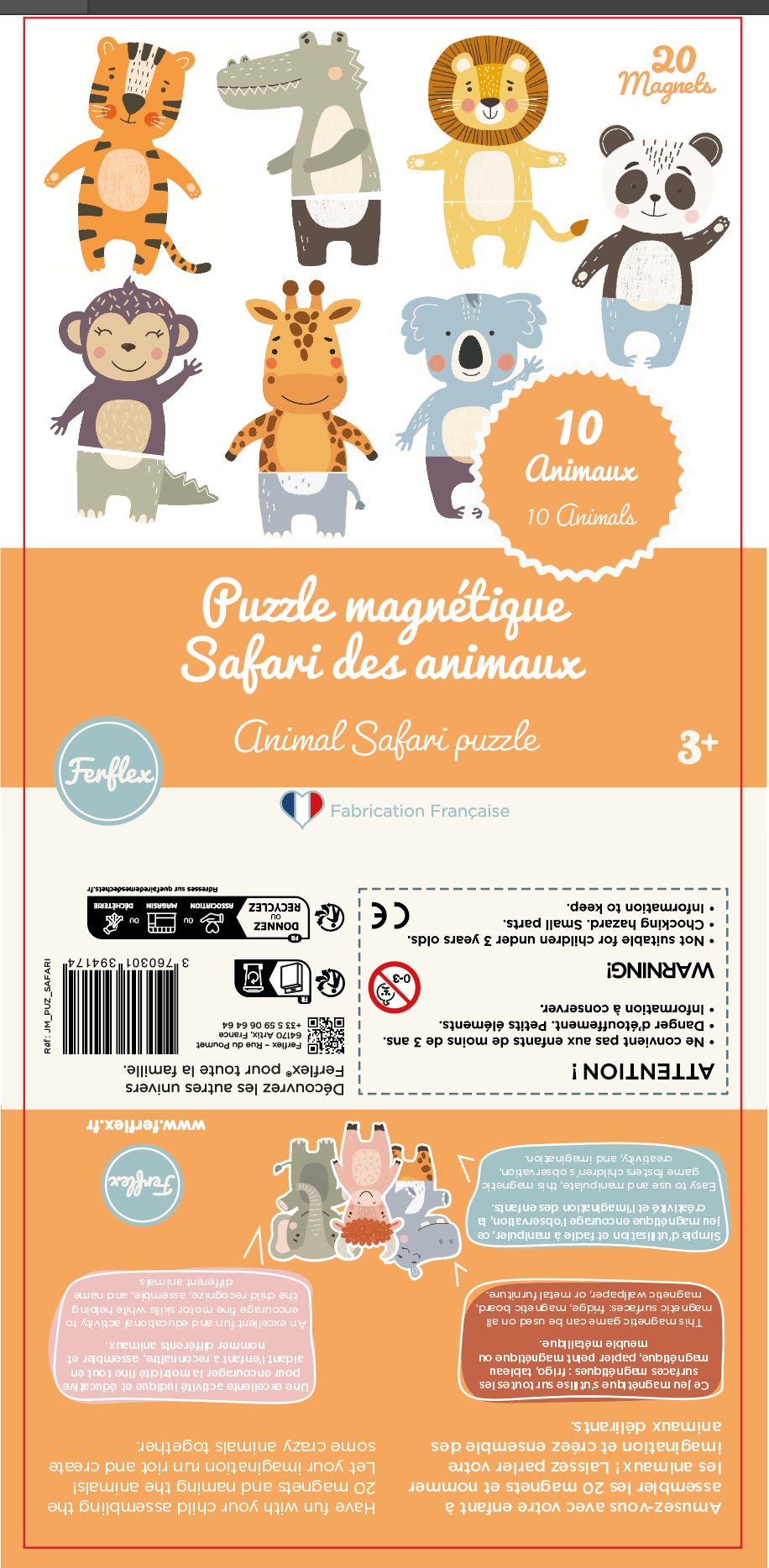 Ferflex Magnetpuzzle – Safari - Tiere Ferflex - malmichbunt.de
