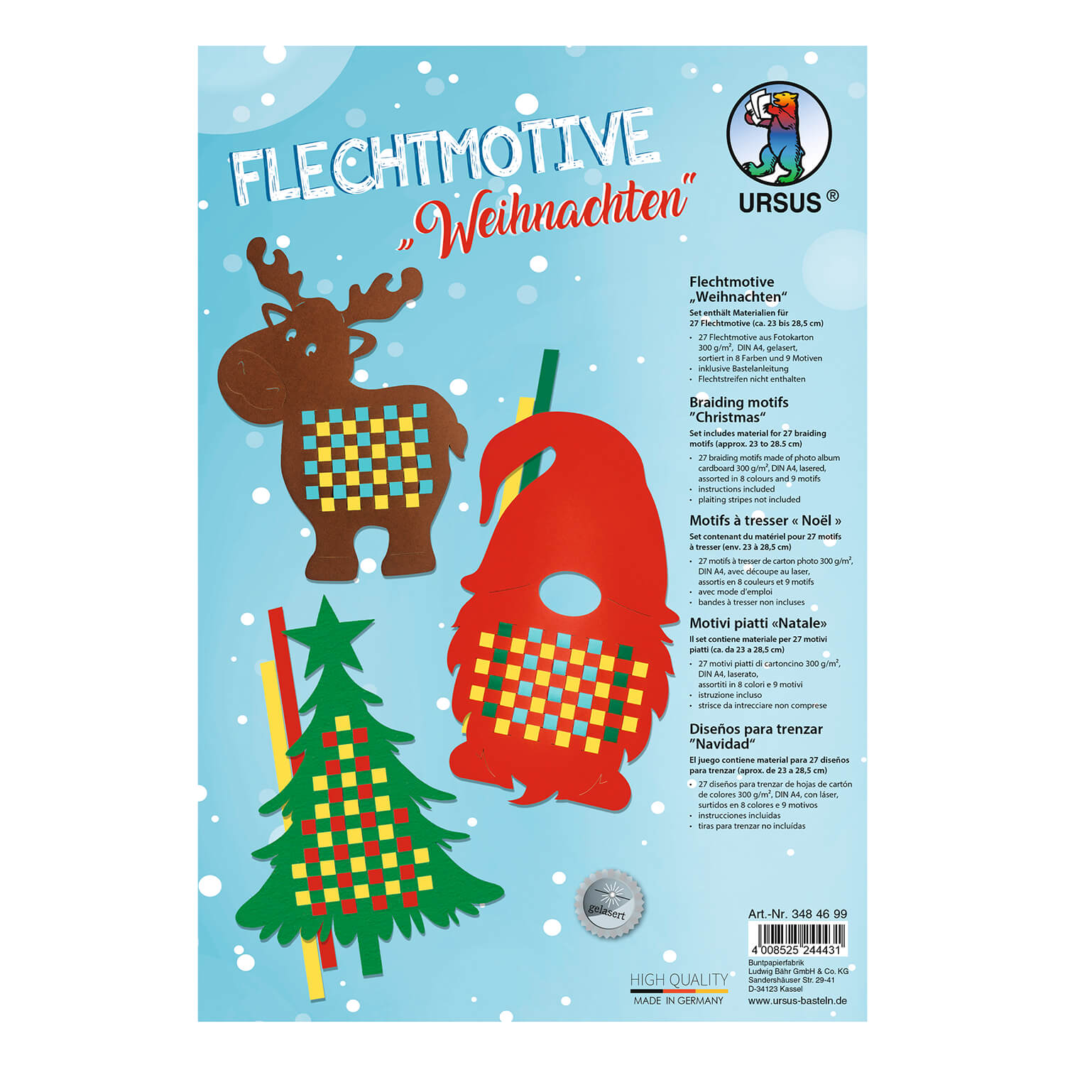 Flechtmotive Weihnachten Ursus - malmichbunt.de