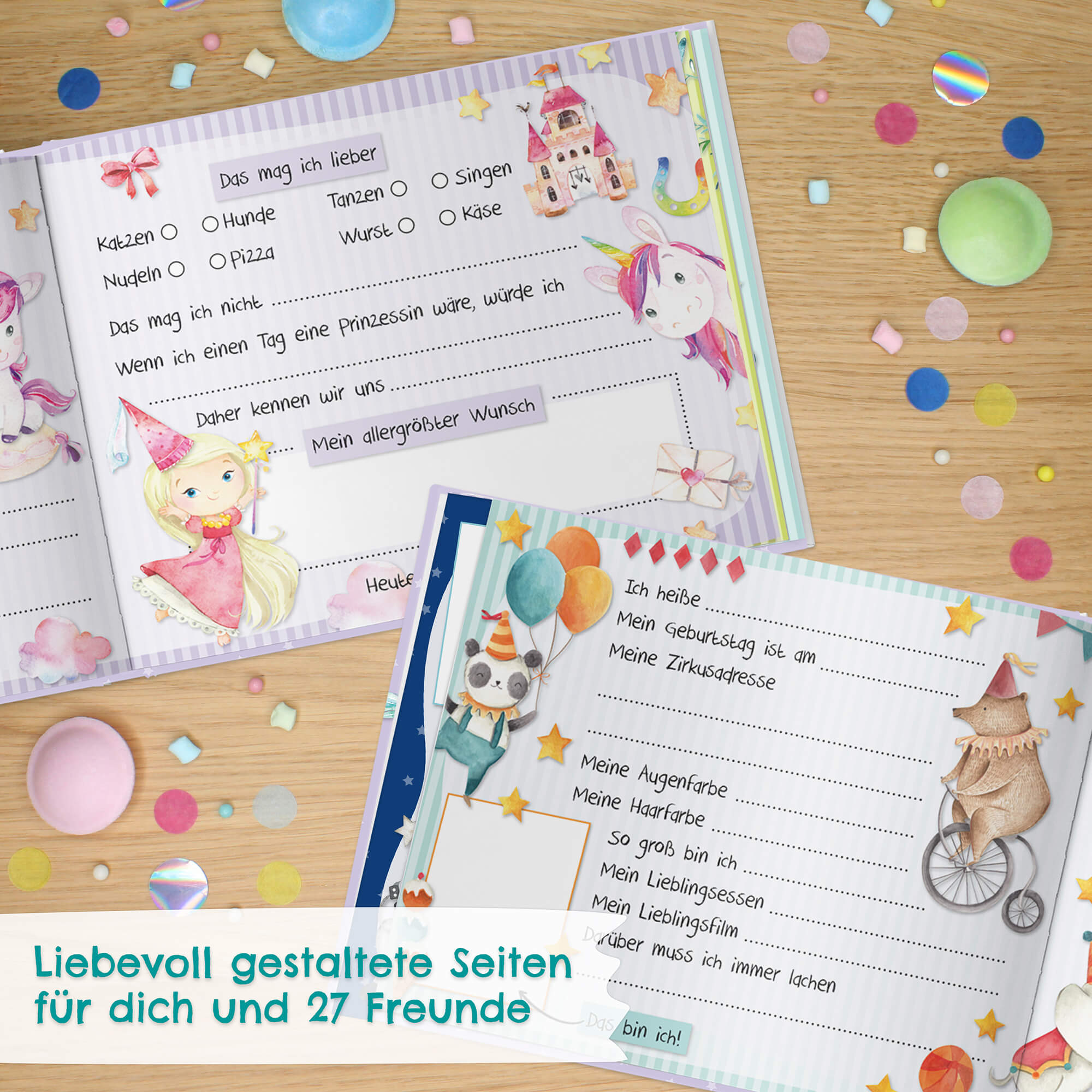 Freundebuch Schule - Grün Papierdrachen - malmichbunt.de