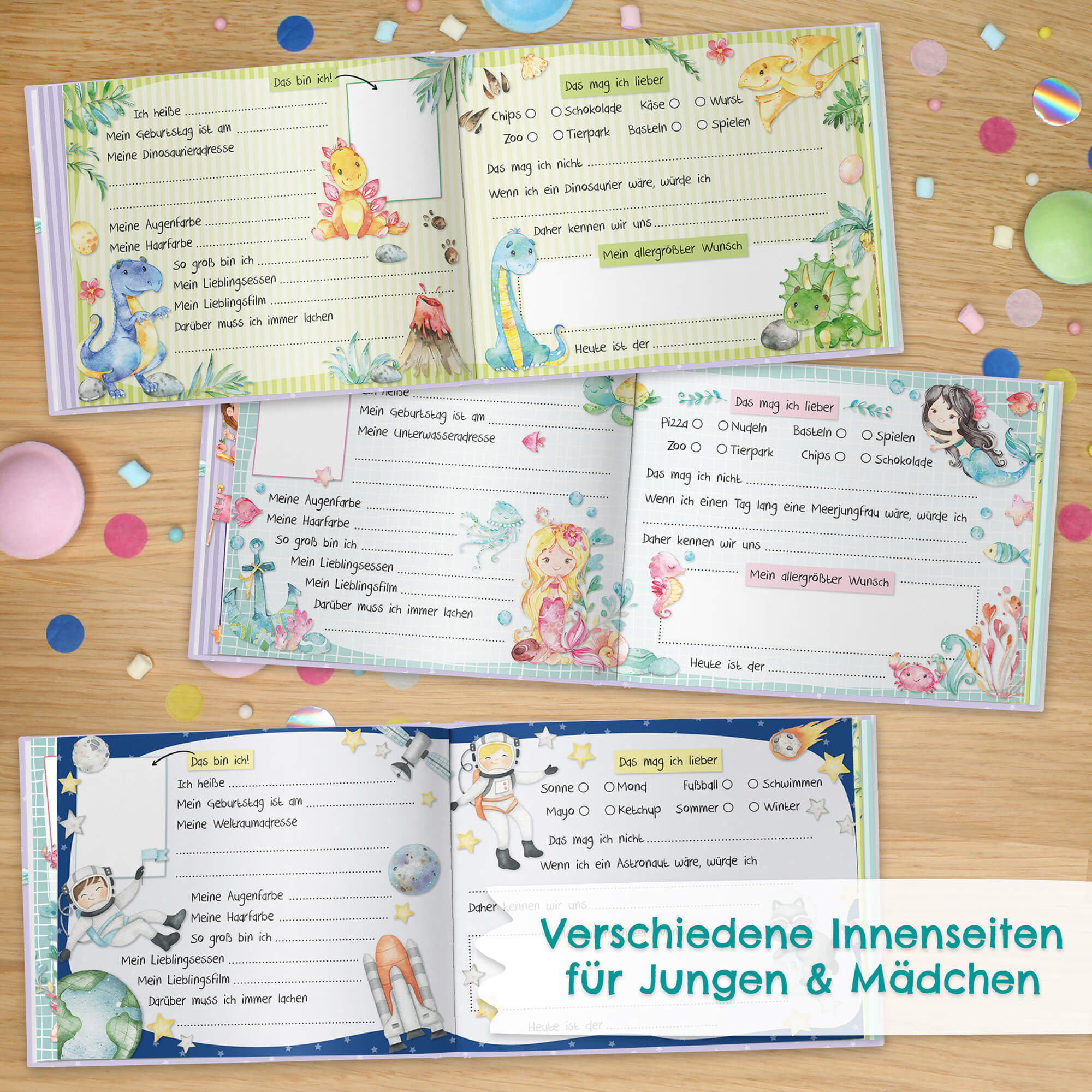 Freundebuch Schule - Grün Papierdrachen - malmichbunt.de
