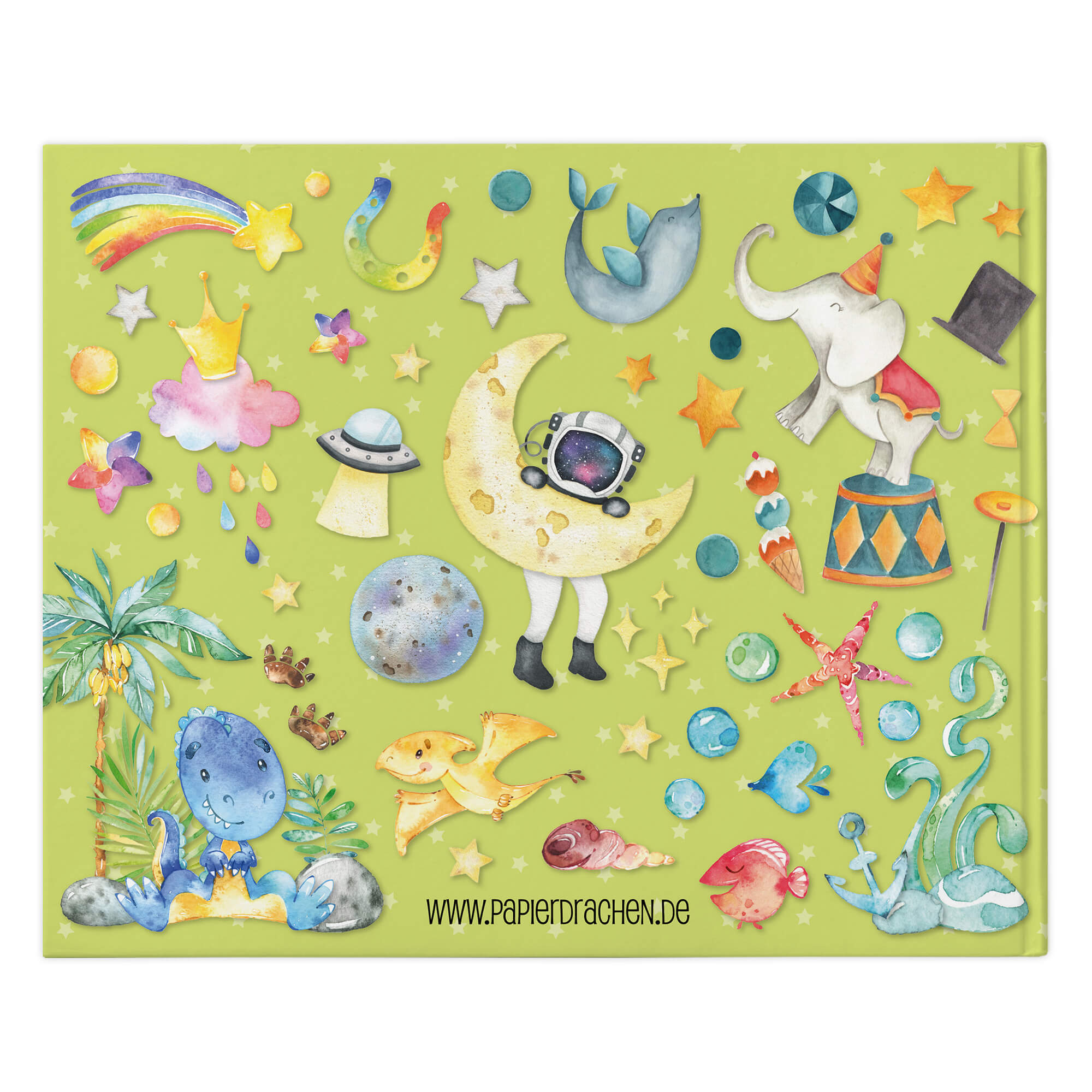 Freundebuch Schule - Grün Papierdrachen - malmichbunt.de