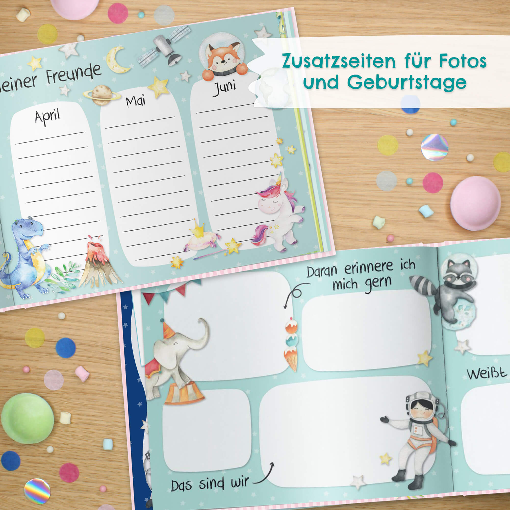 Freundebuch Schule - Lila Papierdrachen - malmichbunt.de
