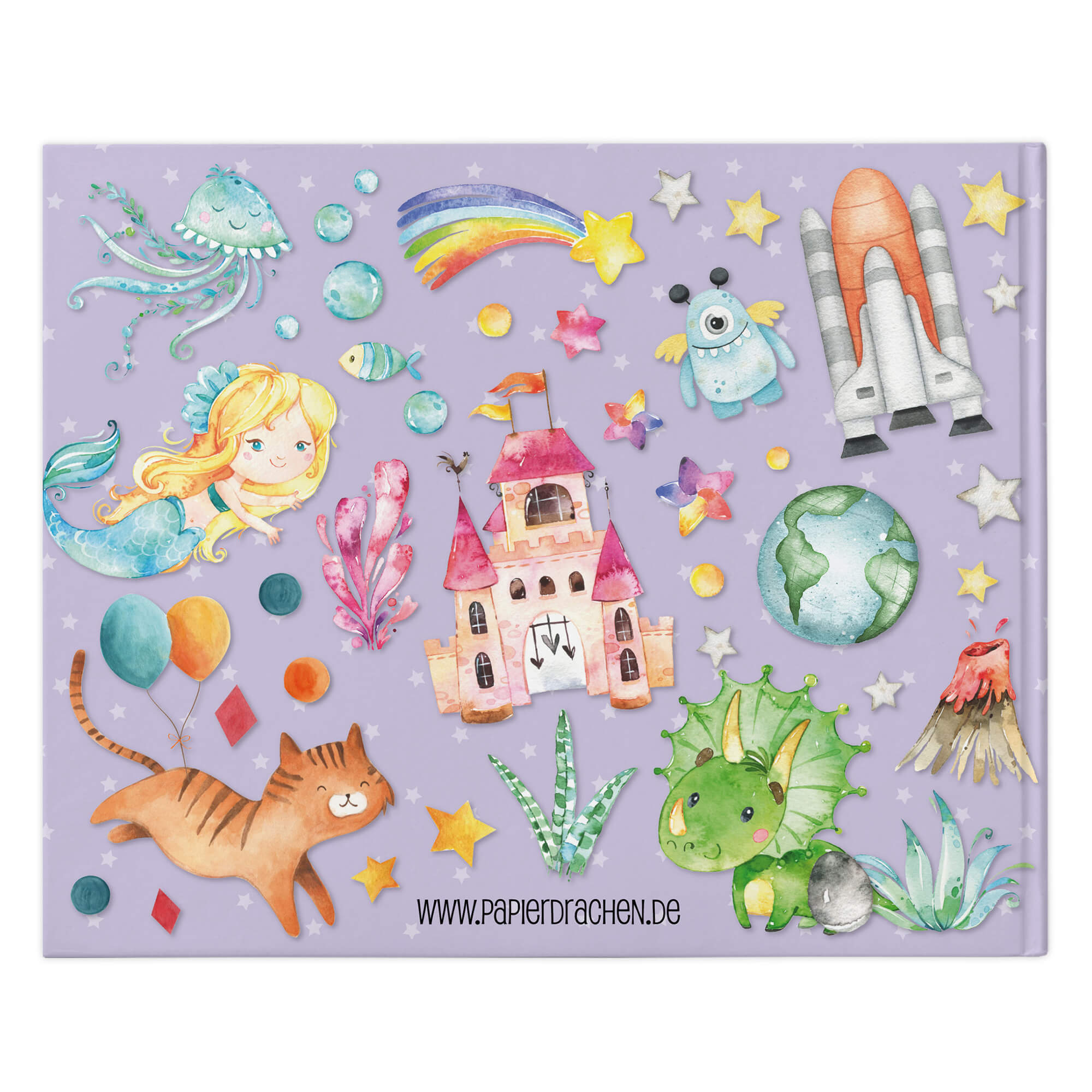 Freundebuch Schule - Lila Papierdrachen - malmichbunt.de