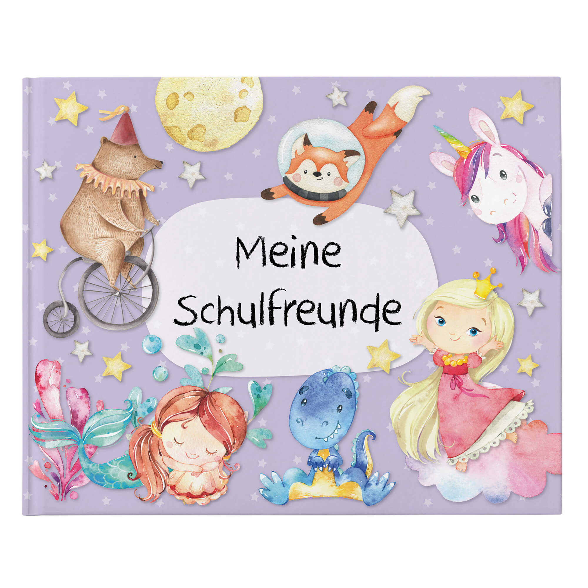 Freundebuch Schule - Lila Papierdrachen - malmichbunt.de