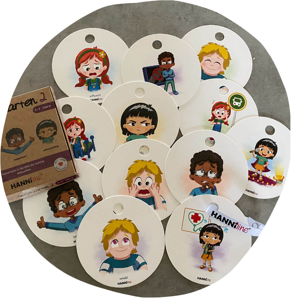 Gefühlskarten Version 2 (4 - 7 Jahre) HANNIline - malmichbunt.de