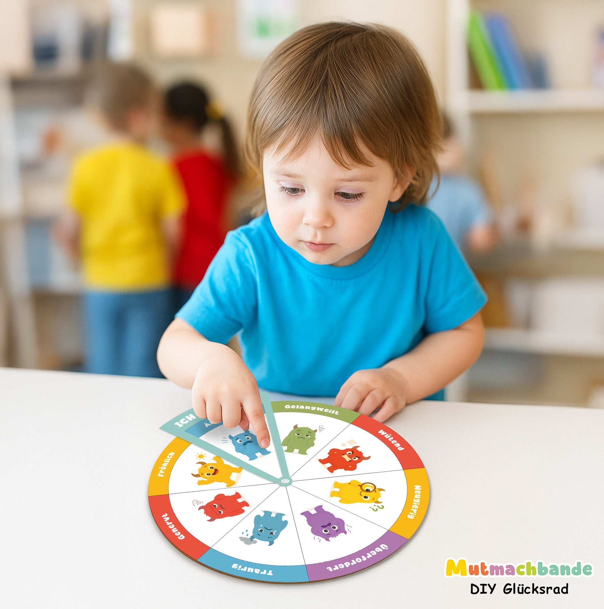 Gefühlsrad für Kinder - Mutmachbande Jeka - malmichbunt.de